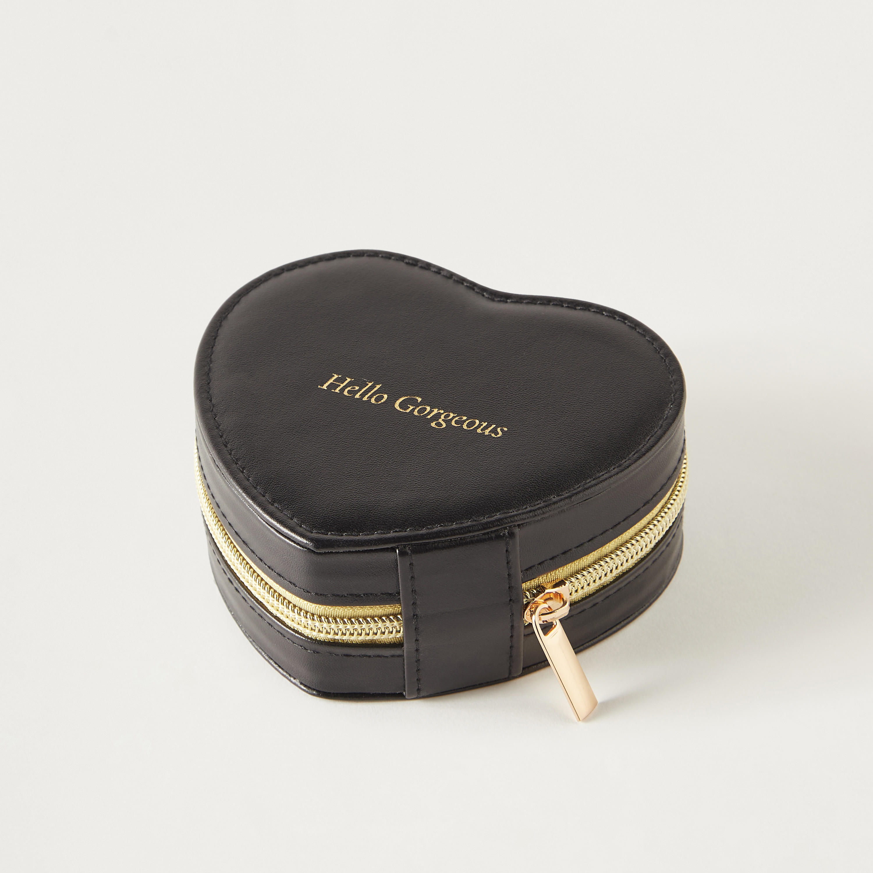 Syloon Heart-Shaped 3-Compartment Jewellery Organizer with Zip Closure - 12x11x5 cms-women-watchesandjewellery-jewellery-storage-image-1