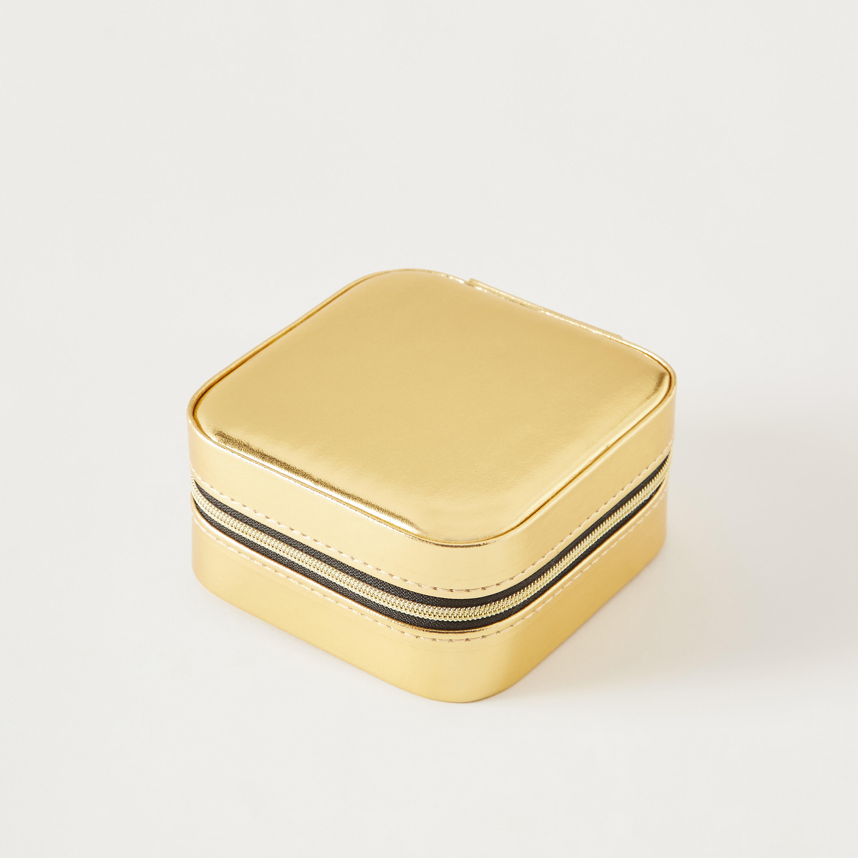 Syloon Solid Square Jewellery Box with Zip Closure - 10x10x5 cms-women-watchesandjewellery-jewellery-storage-image-1