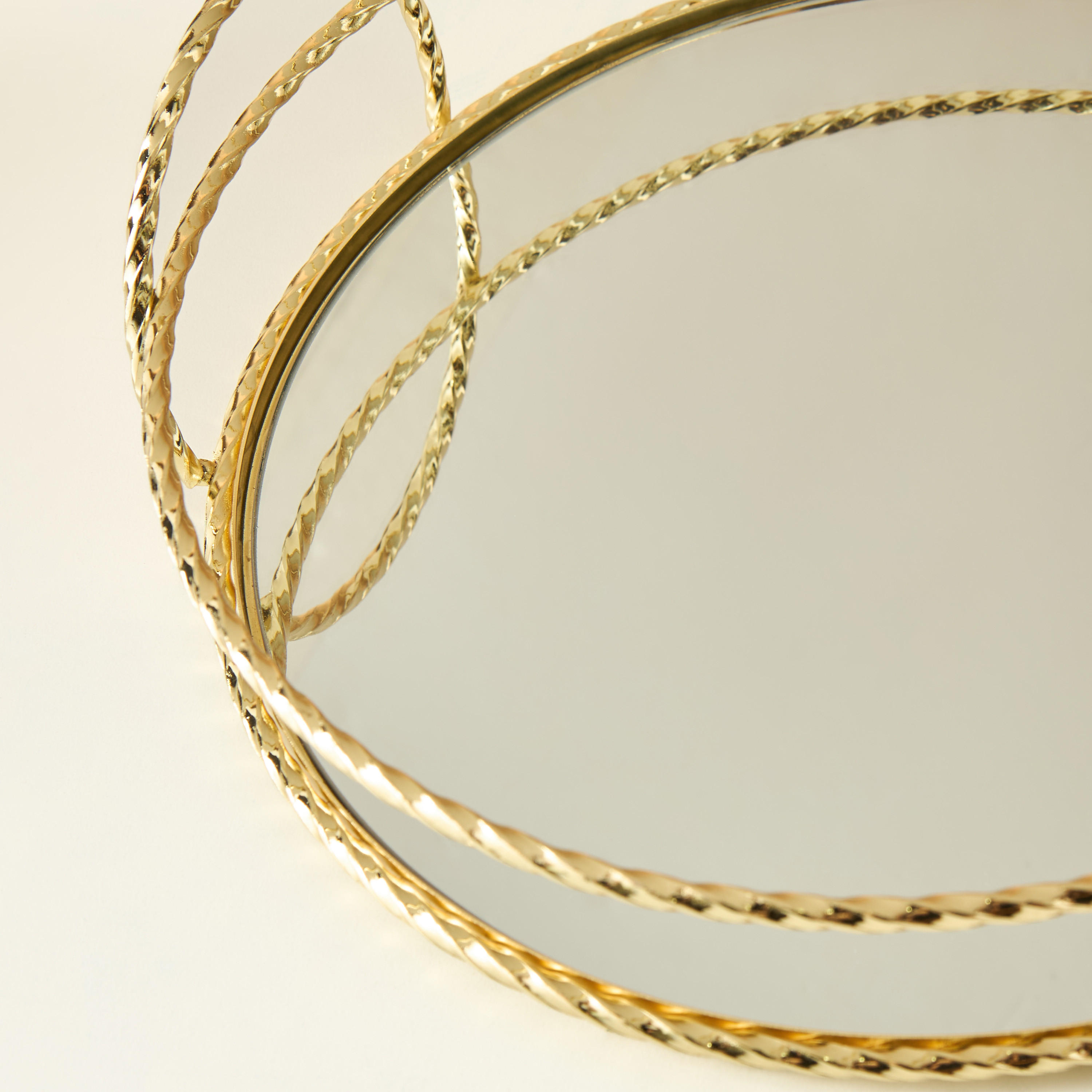 Mirror Detail Decorative Tray - 36 cms-household-dining-serveware-servingtrays-image-5