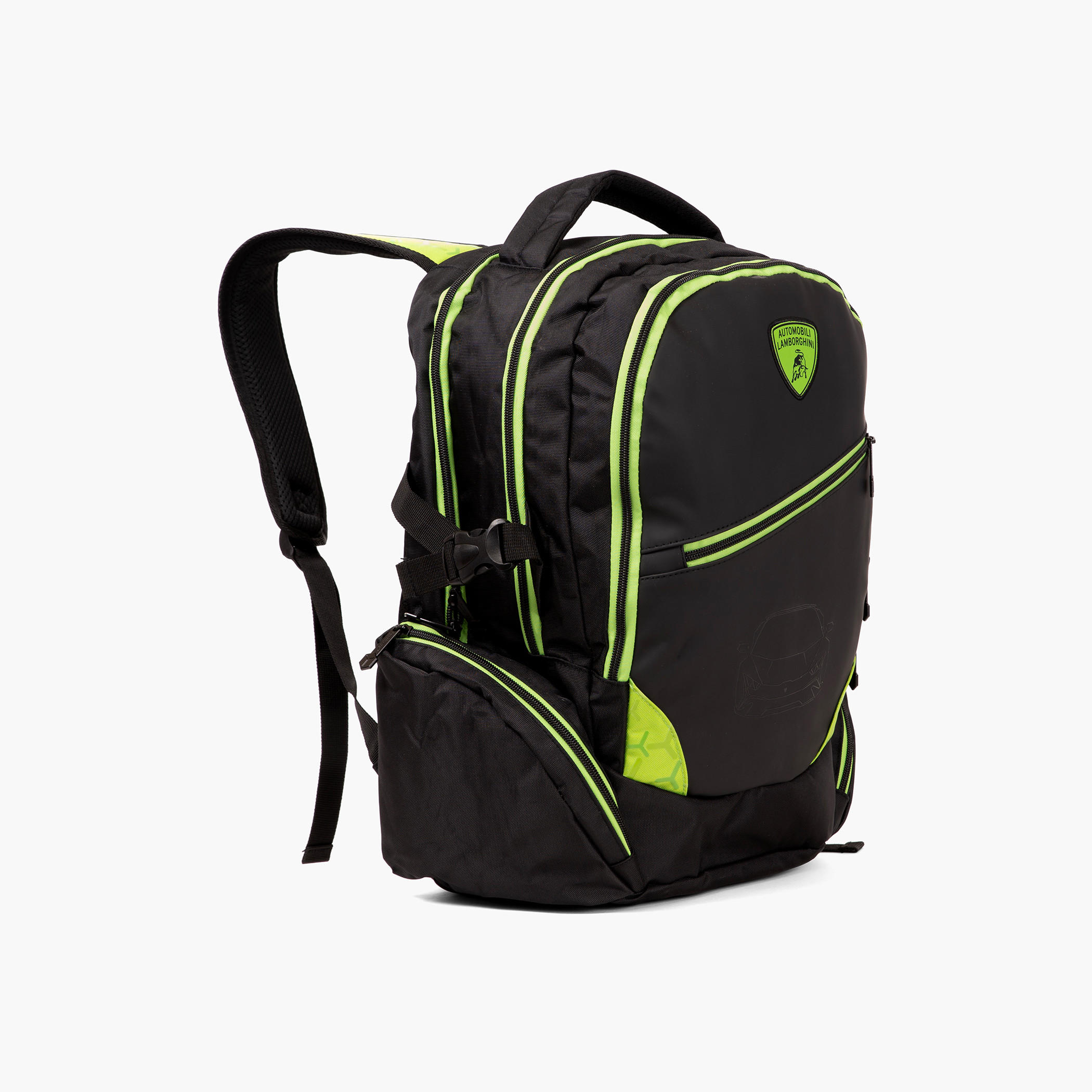 شنطة ظهر 18 بوصة بطبعات وحمّالات كتف قابلة للتعديل من لامبورغيني - 28x13x45 سم-cpmen-fashionaccessories-bagsandwallets-backpacks-image-3