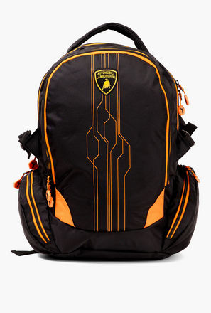 Lamborghini Panelled 18-inch Backpack with Adjustable Shoulder Straps - 28x13x45 cms-school-image-1