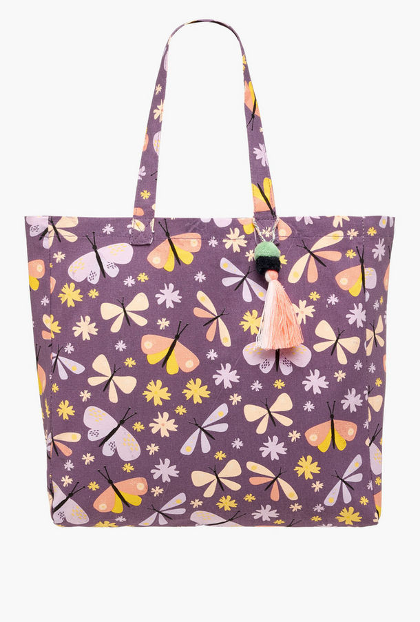 شنطة توتي بمقابض مزدوجة وشُرّابات وطبعات فراشة-women-bagsandwallets-handbags-image-1