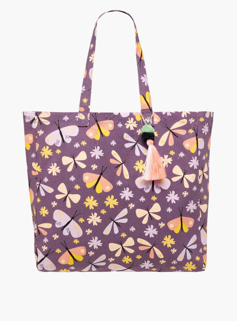 شنطة توتي بمقابض مزدوجة وشُرّابات وطبعات فراشة-women-bagsandwallets-handbags-image-1