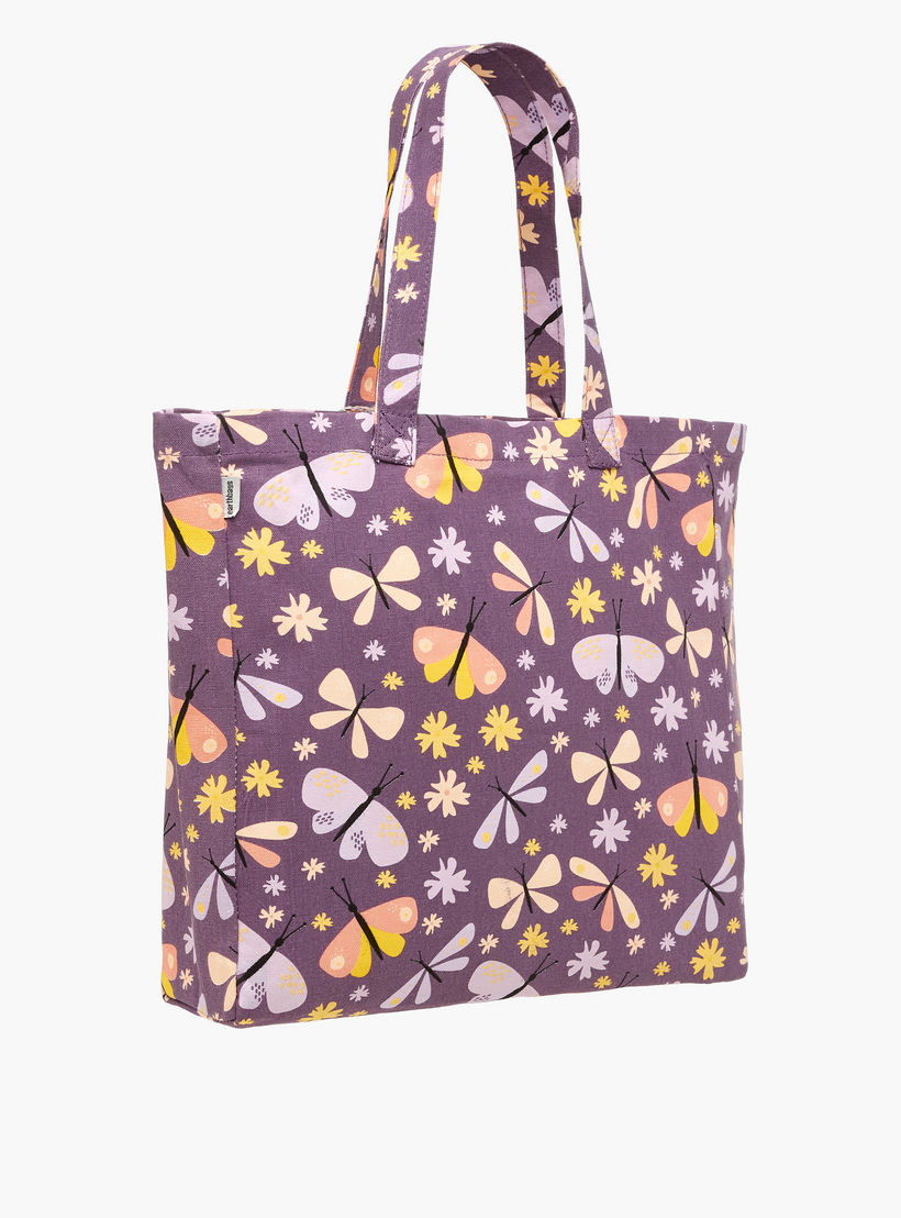 شنطة توتي بمقابض مزدوجة وشُرّابات وطبعات فراشة-women-bagsandwallets-handbags-image-4