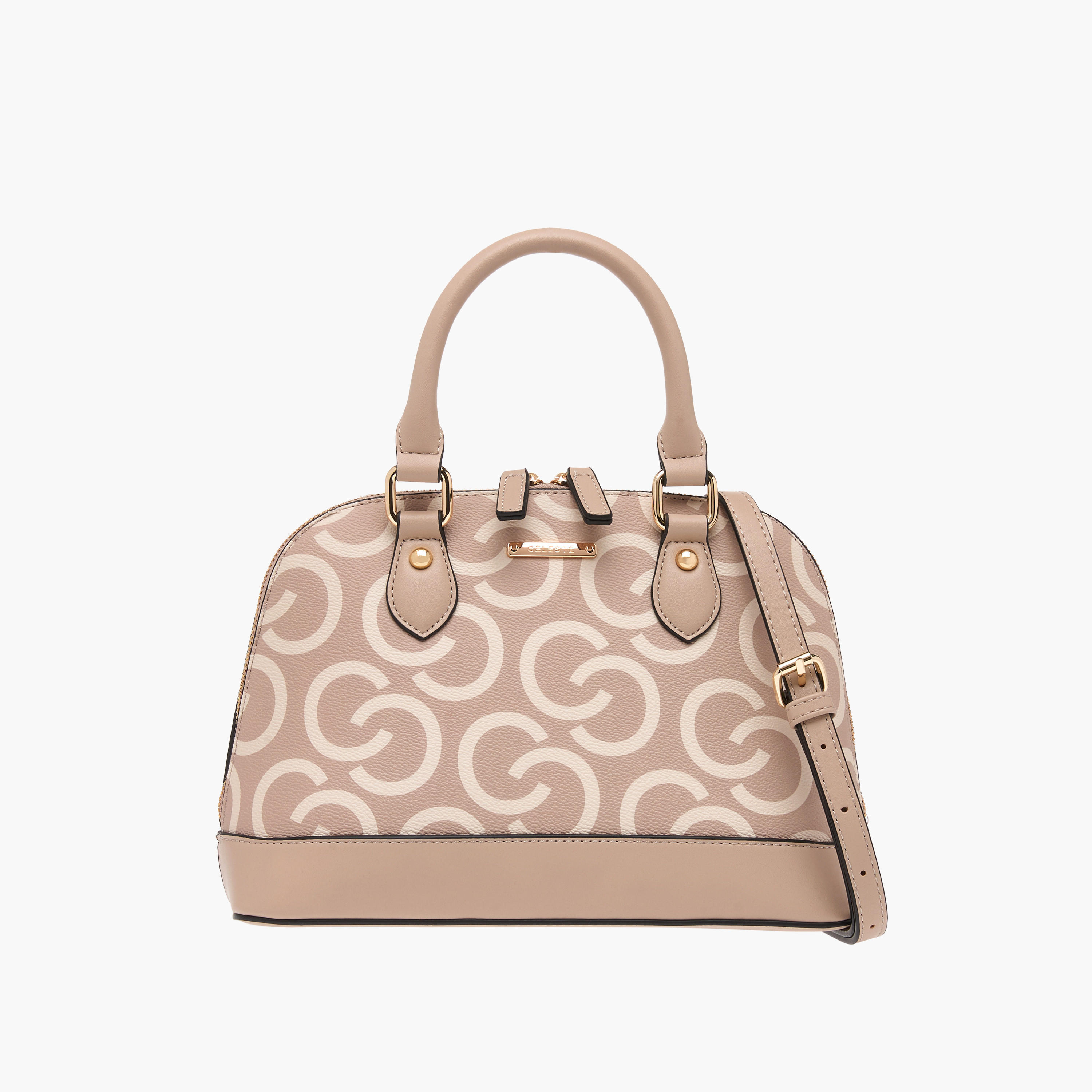 شنطة توتي بطبعات مونوجرام وحزام قابل للفصل وسحاب إغلاق من سيليست-women-bagsandwallets-handbags-image-1