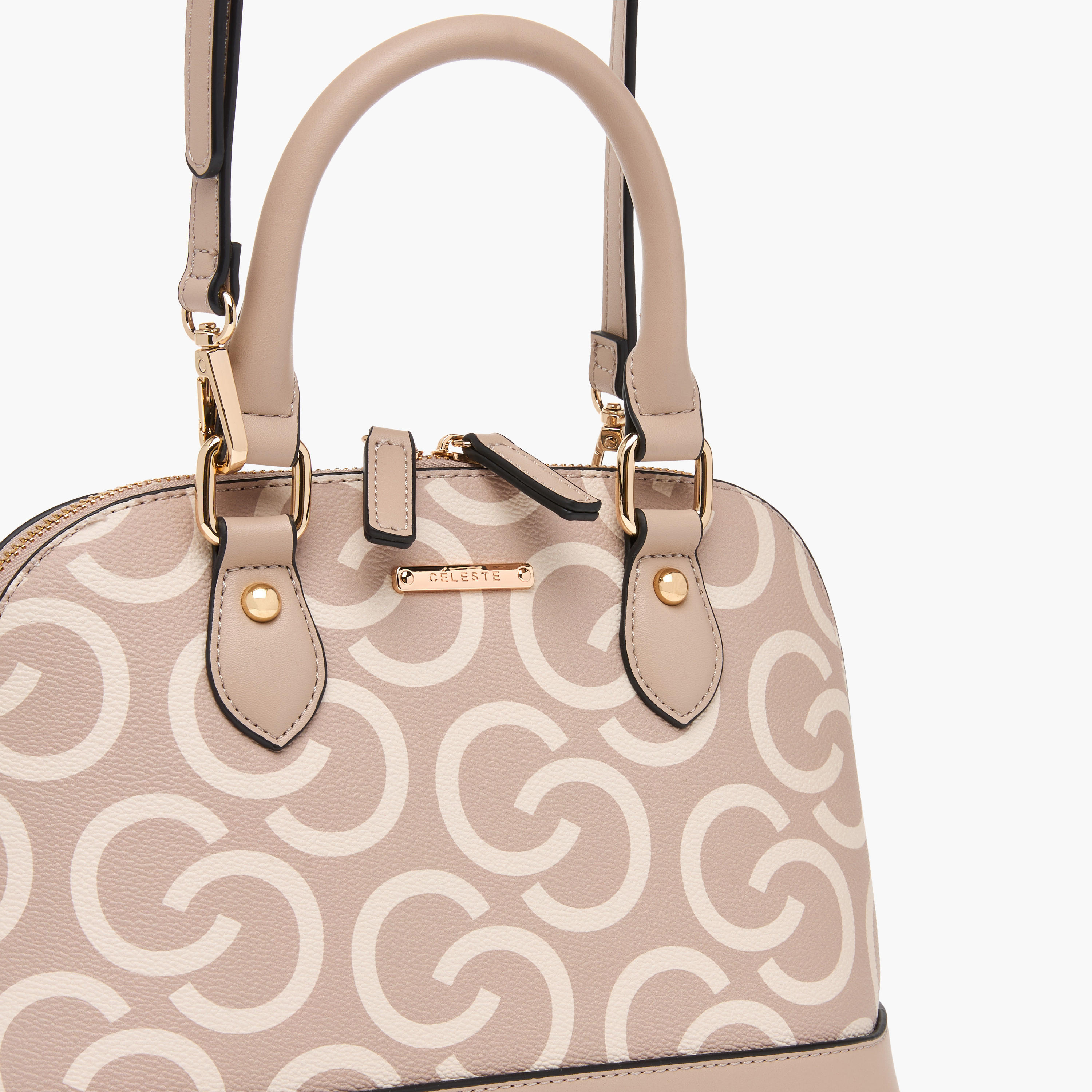 شنطة توتي بطبعات مونوجرام وحزام قابل للفصل وسحاب إغلاق من سيليست-women-bagsandwallets-handbags-image-4