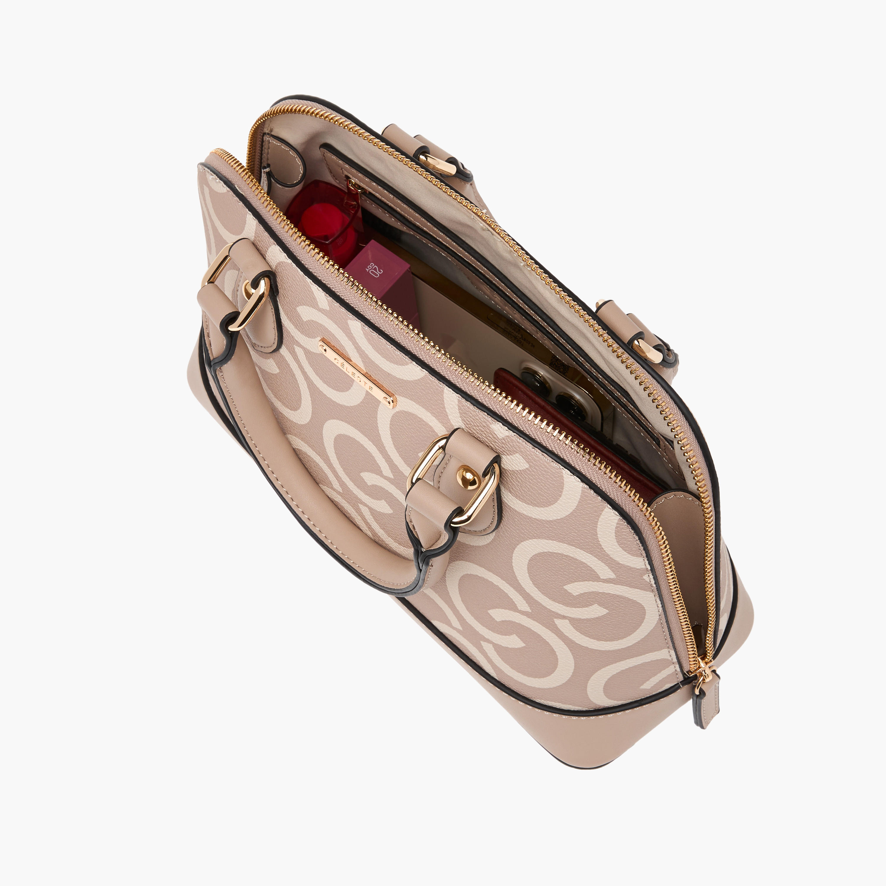 شنطة توتي بطبعات مونوجرام وحزام قابل للفصل وسحاب إغلاق من سيليست-women-bagsandwallets-handbags-image-7