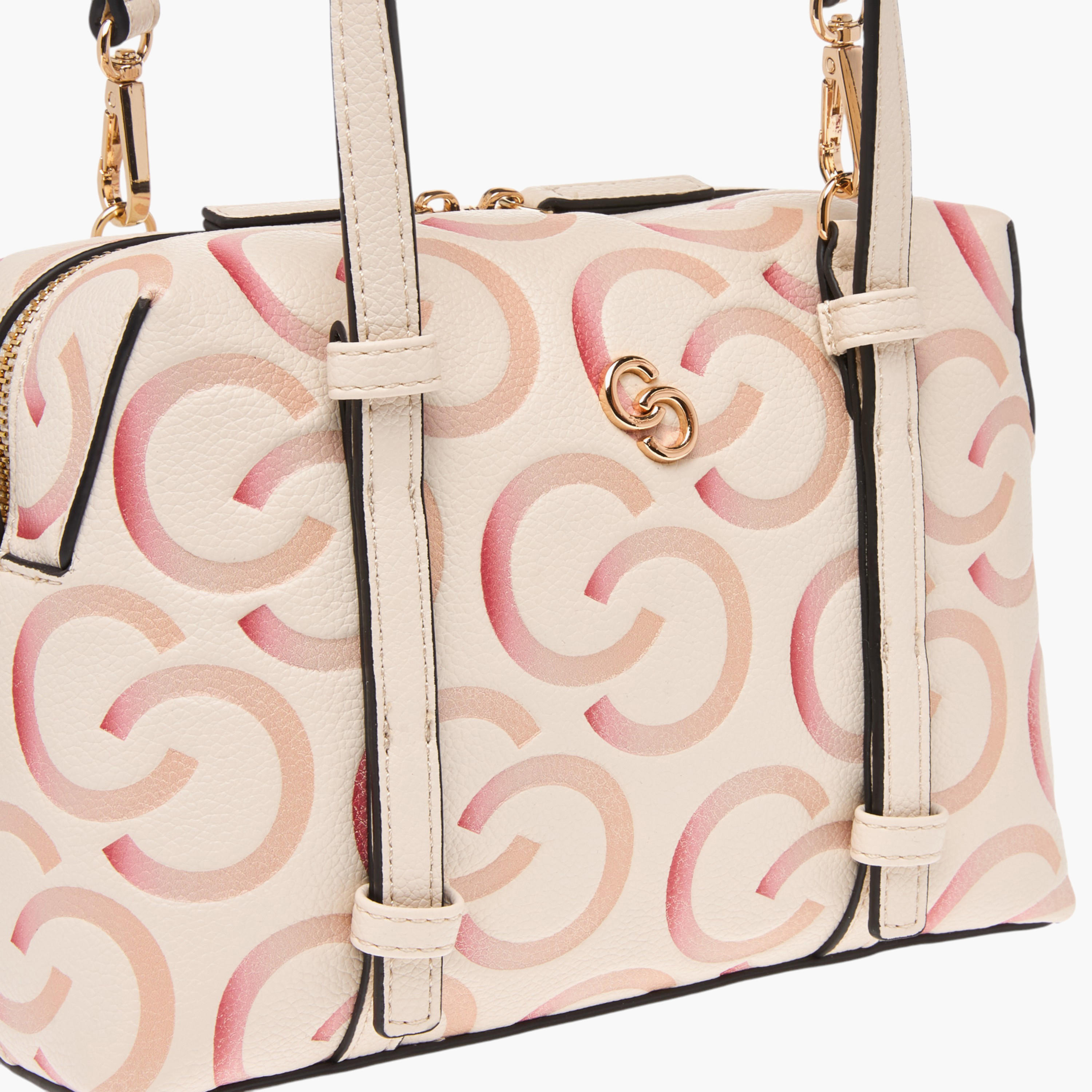 شنطة توتي بمقابض مزدوجة ونقوش مونوجرام من سيليست-women-bagsandwallets-handbags-image-4