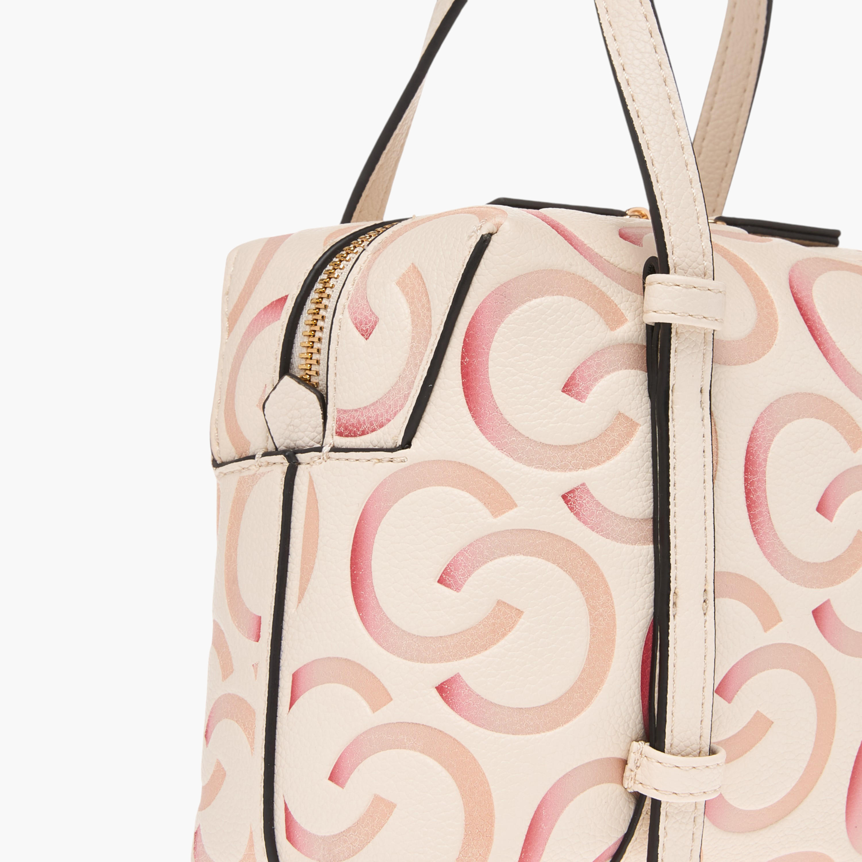 شنطة توتي بمقابض مزدوجة ونقوش مونوجرام من سيليست-women-bagsandwallets-handbags-image-5