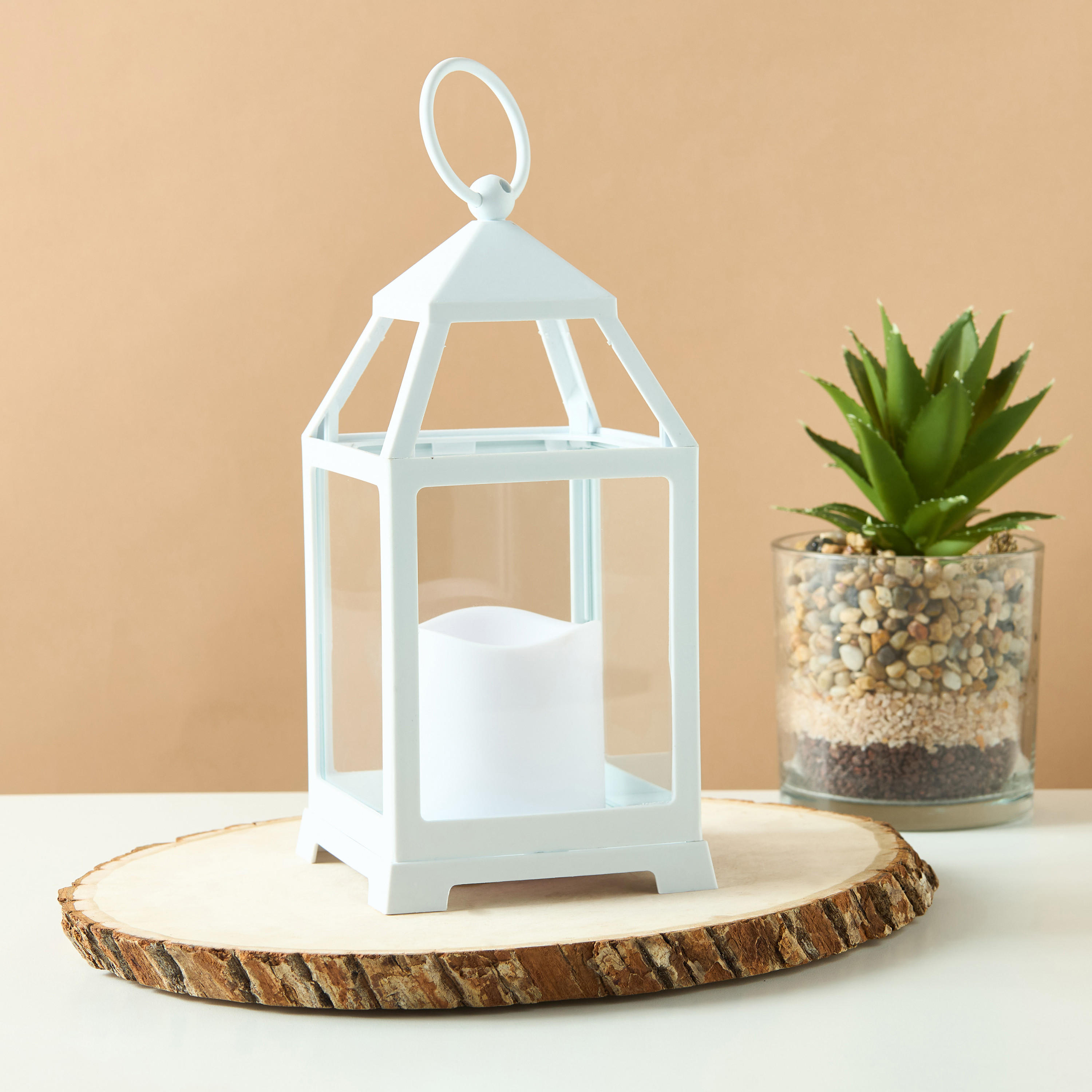 LED Flame Candle with Metal Lantern - 22 cms-household-decor-candleholdersandlanterns-image-1