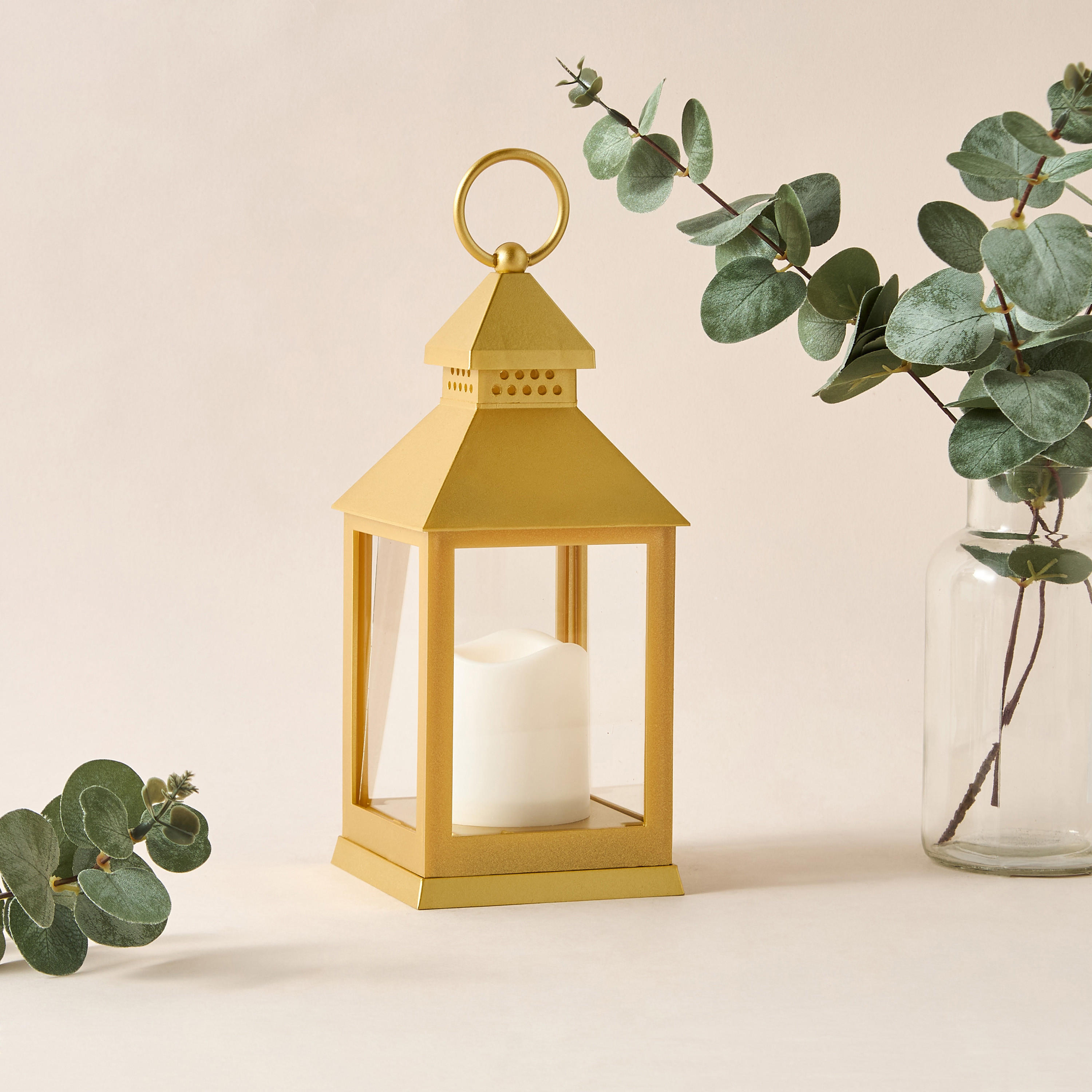LED Flame Candle with Metal Lantern - 24 cm-household-decor-candleholdersandlanterns-image-1