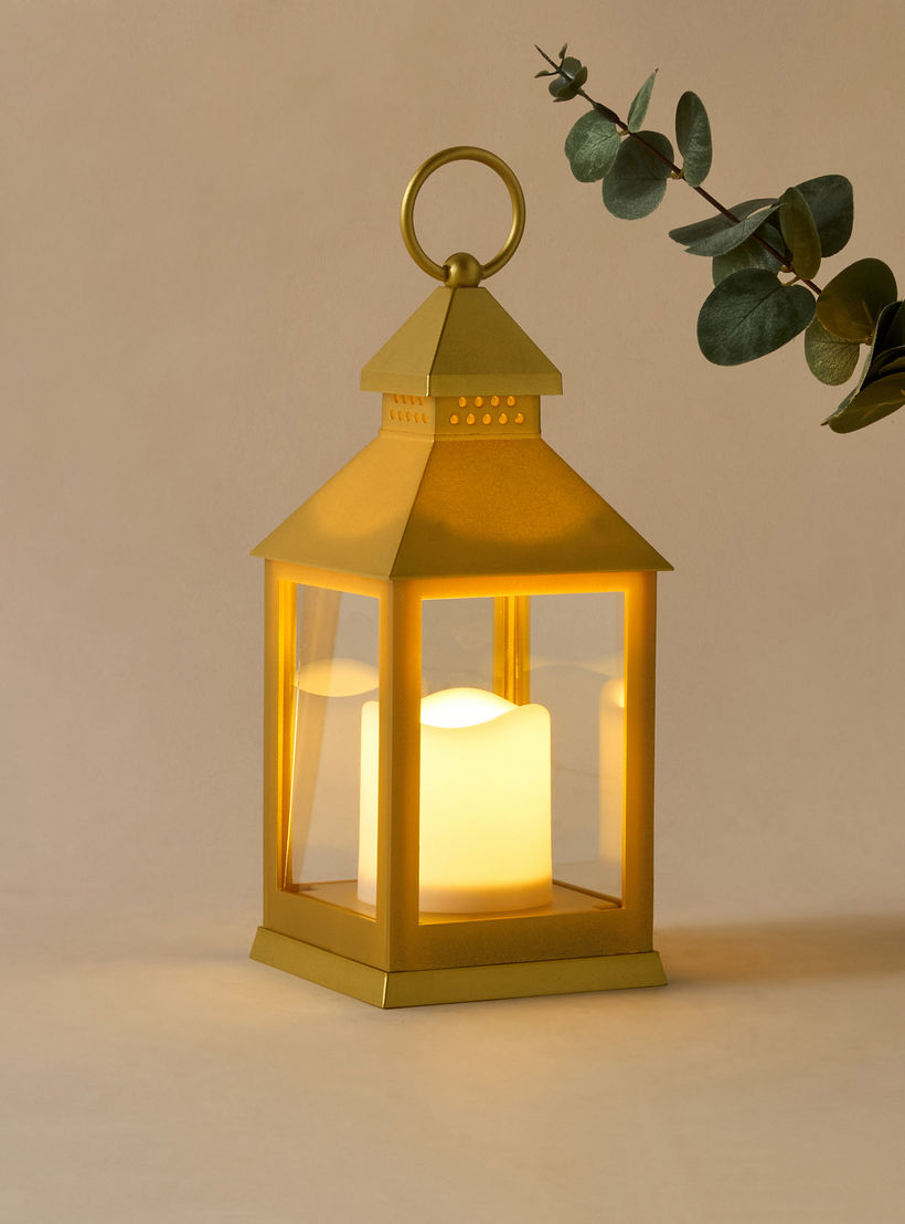 LED Flame Candle with Metal Lantern - 24 cm-household-decor-candleholdersandlanterns-image-2