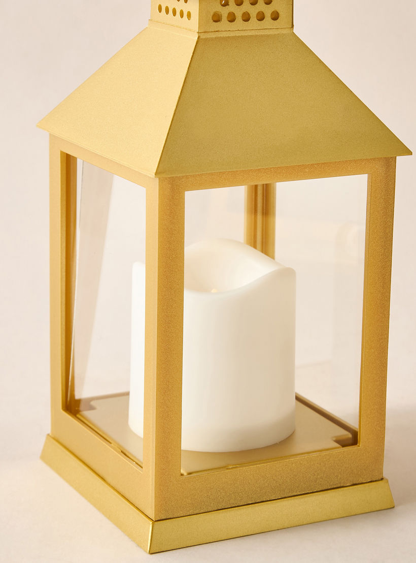 LED Flame Candle with Metal Lantern - 24 cm-household-decor-candleholdersandlanterns-image-4