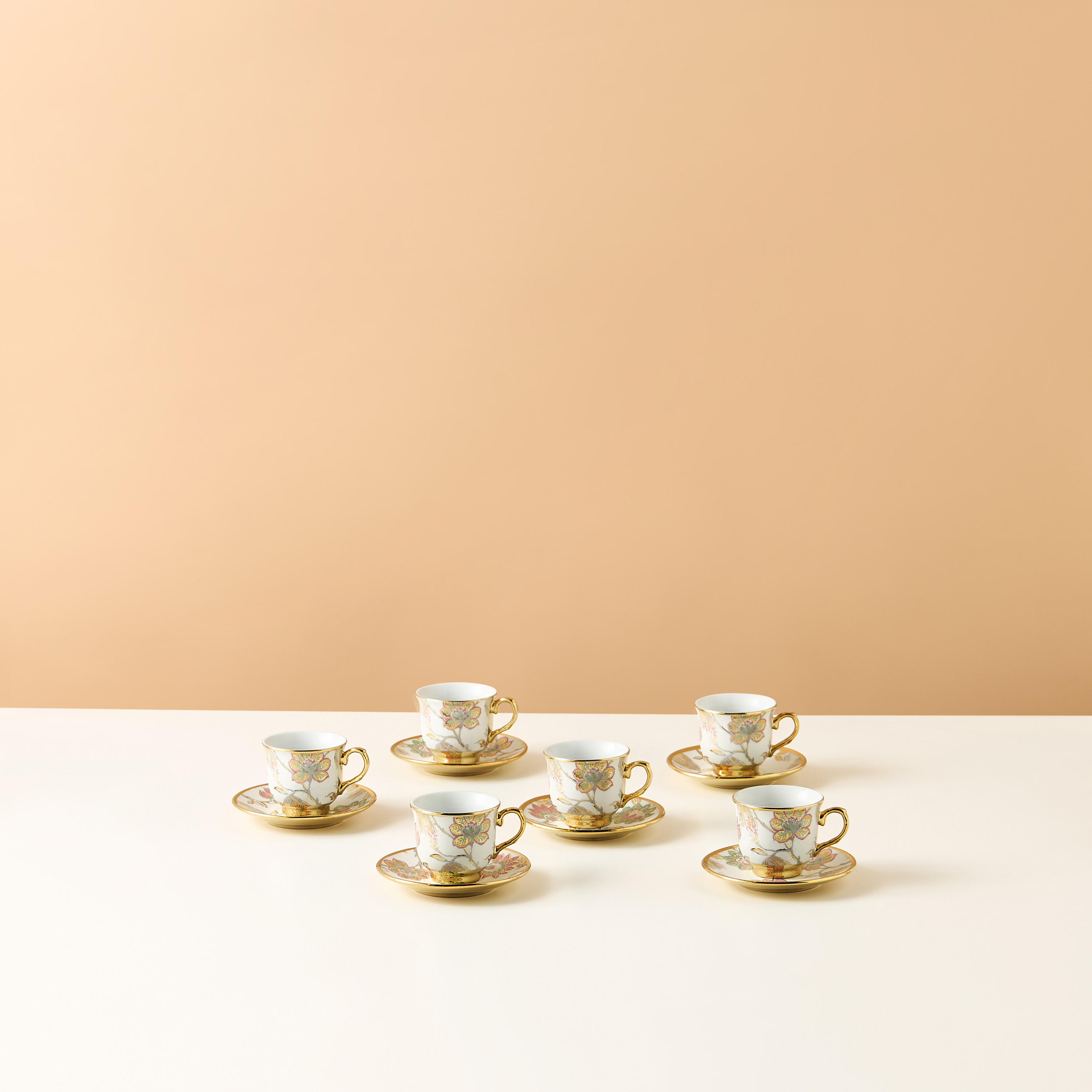 Floral Print 12-Piece Porcelain Coffee Set-household-dining-teaandcoffee-teaandcoffeesets-image-2