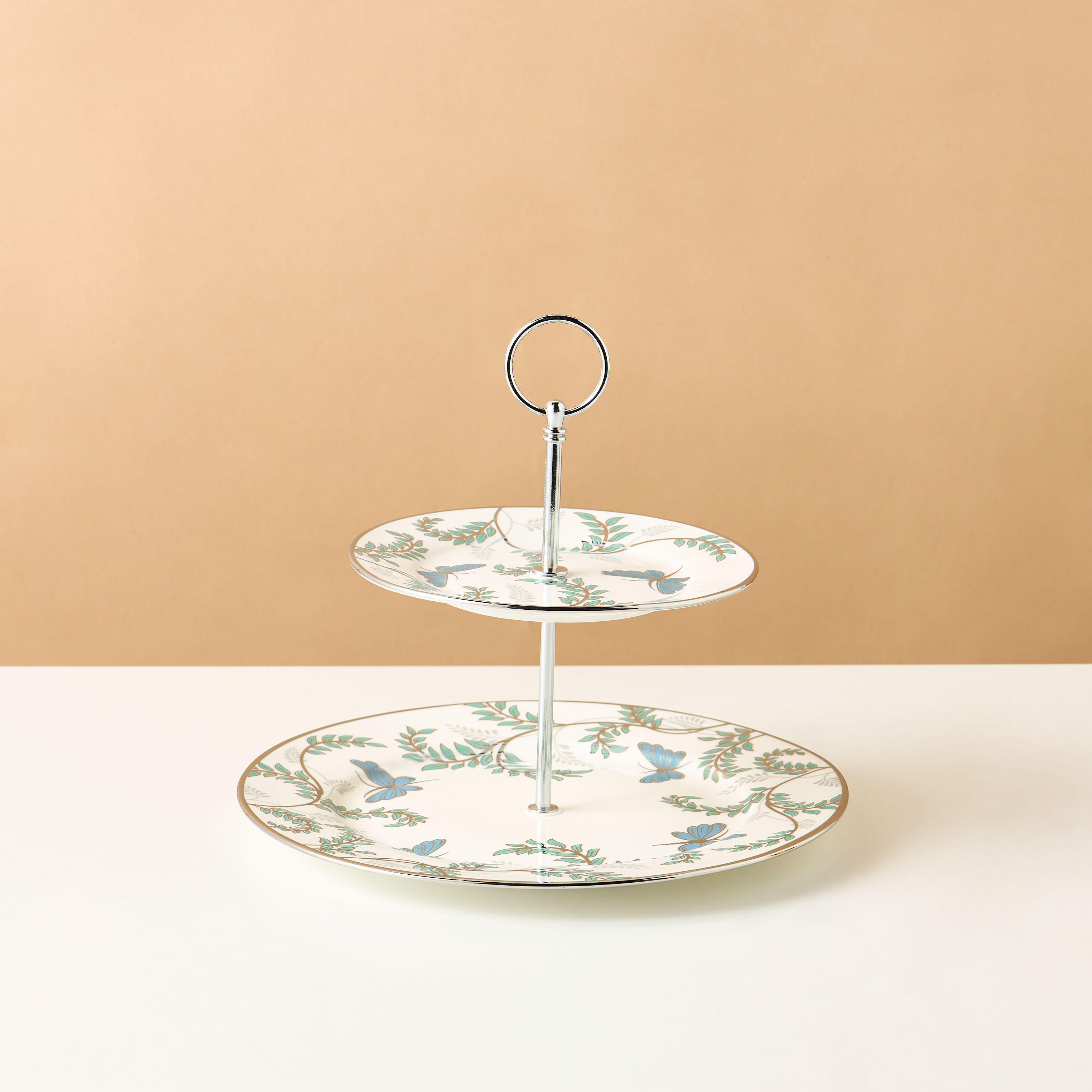 Blue Butterfly Ceramic Cake Stand-household-dining-serveware-cakestands-image-2