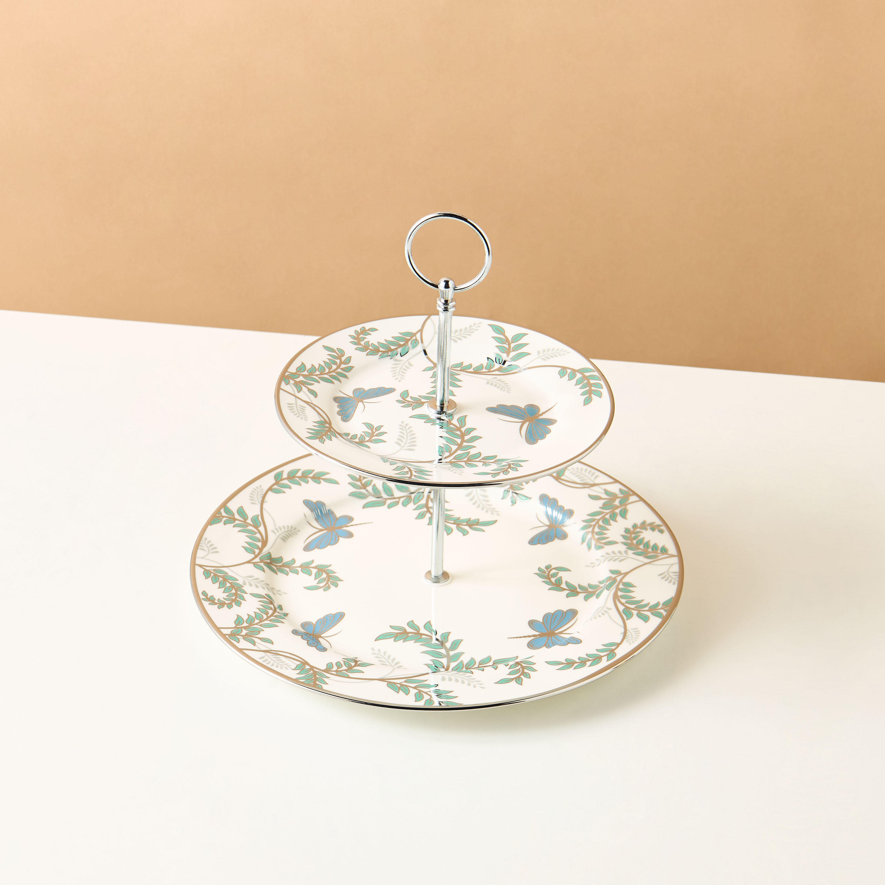 Blue Butterfly Ceramic Cake Stand-household-dining-serveware-cakestands-image-3
