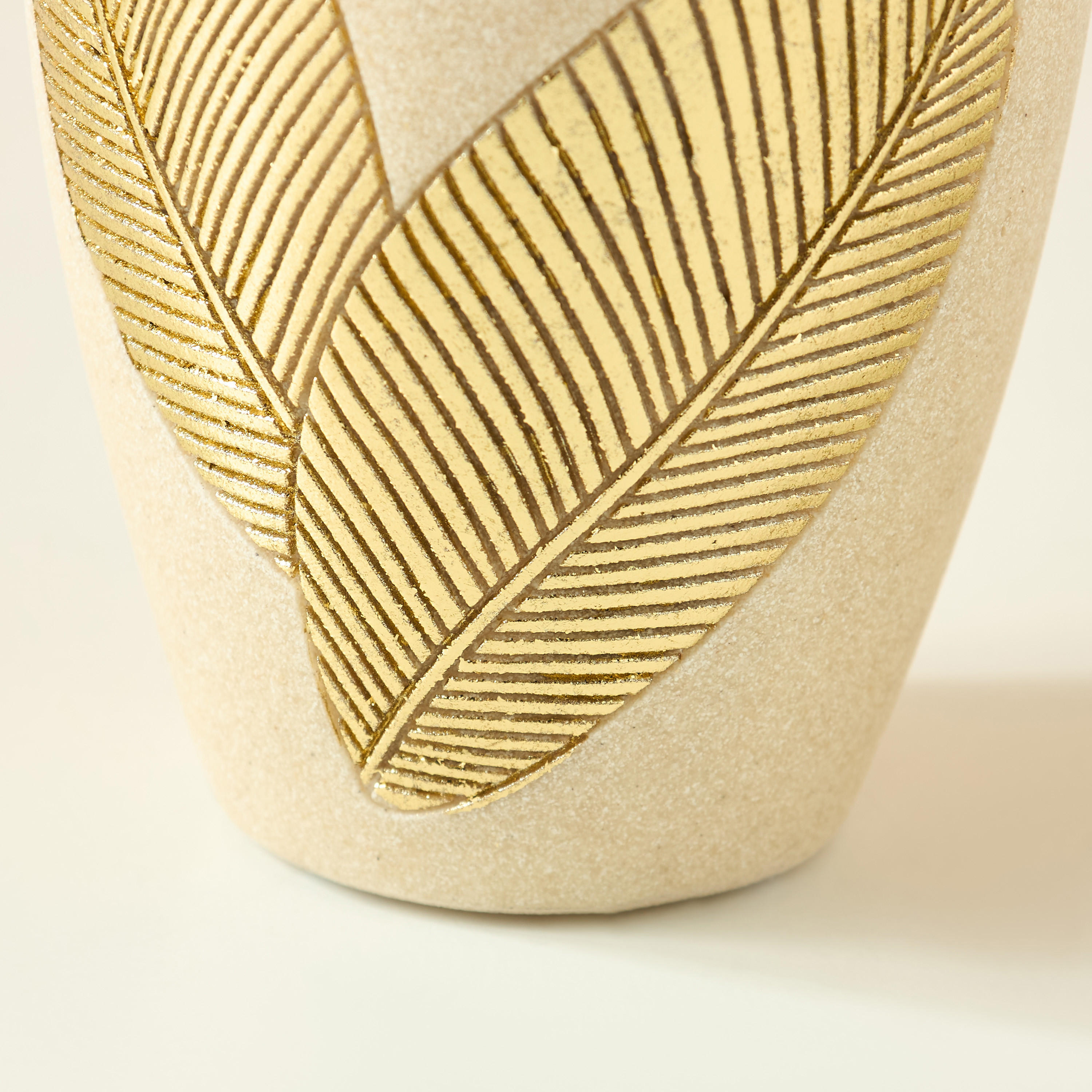 Golden Leaf Embossed Tumbler-household-bathandlaundry-bathaccessories-toothbrushholdersandtumblers-image-4