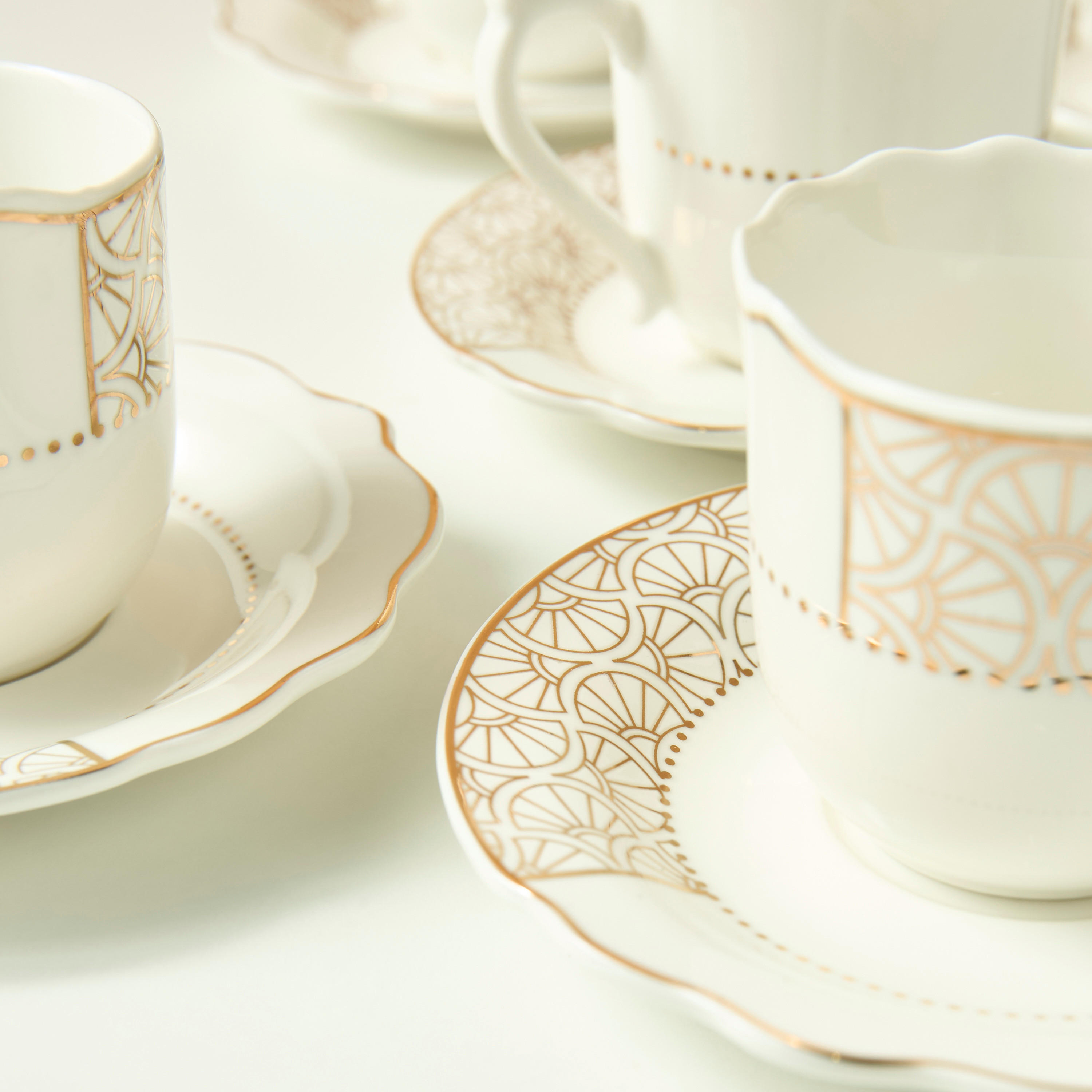 Serene 12-Piece Ceramic Cup and Saucer Set-household-dining-teaandcoffee-teaandcoffeesets-image-4