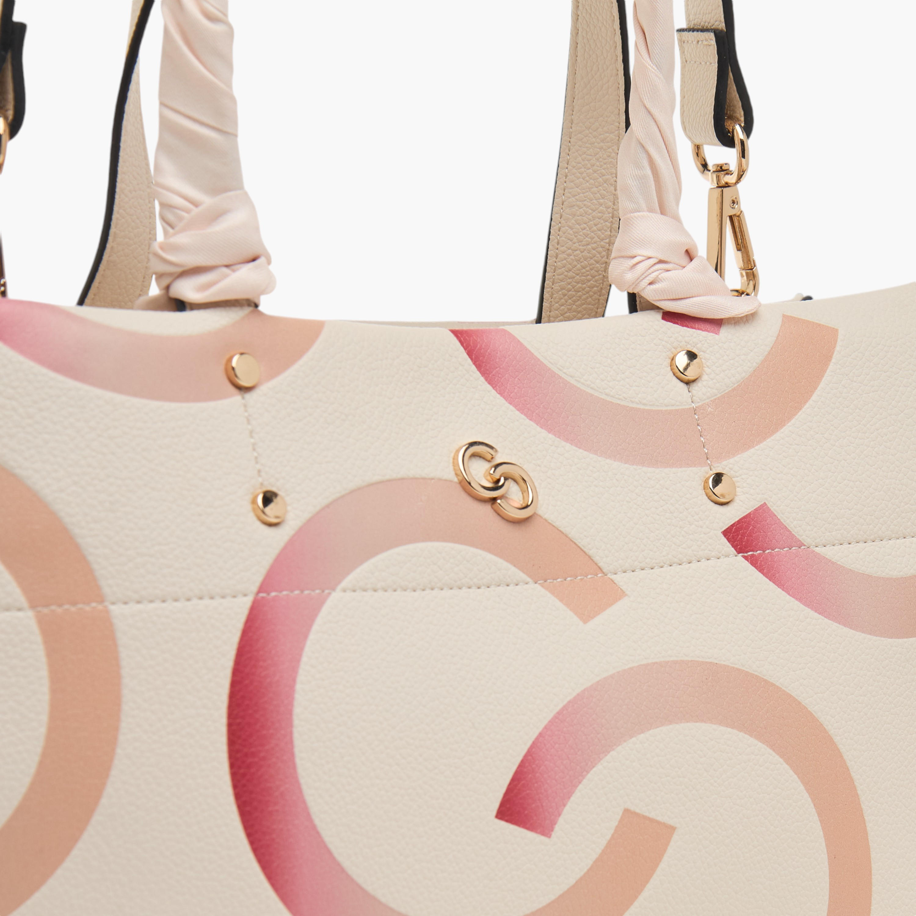 شنطة توتي بحزام قابل للفصل وزر إغلاق كبّاس بتفاصيل مونوجرام من سيليست-women-bagsandwallets-handbags-image-4