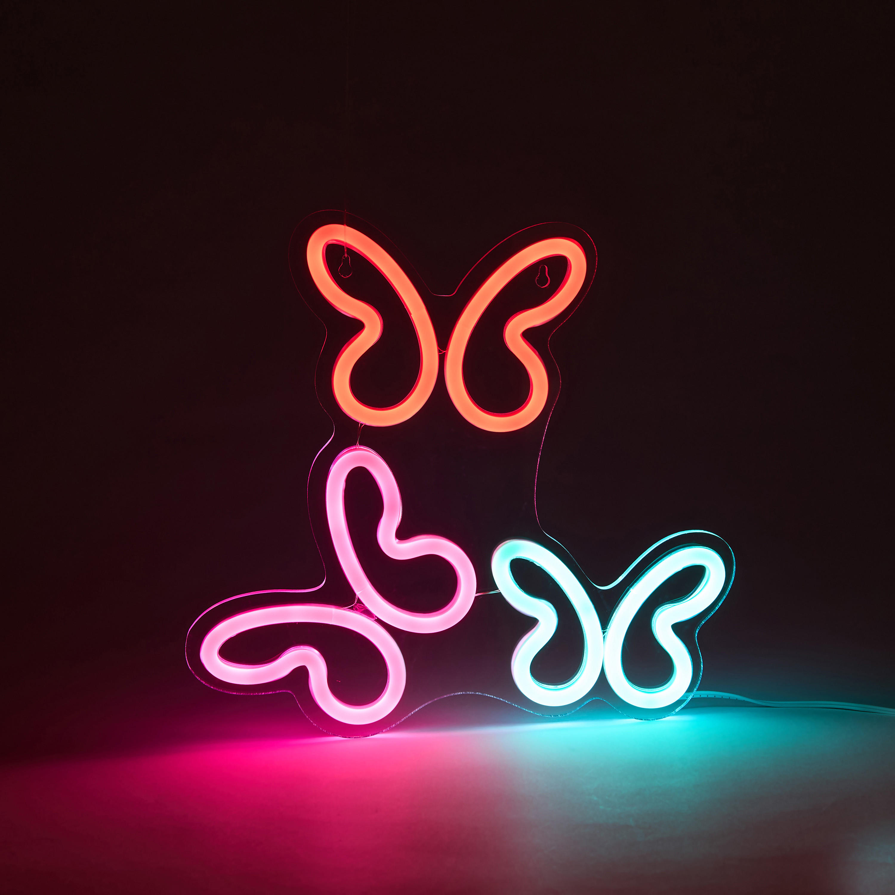 Decorative Butterfly Wall Neon Light with USB Cable - 25x2x24 cms-household-lighting-decorativelighting-noveltylights-image-2