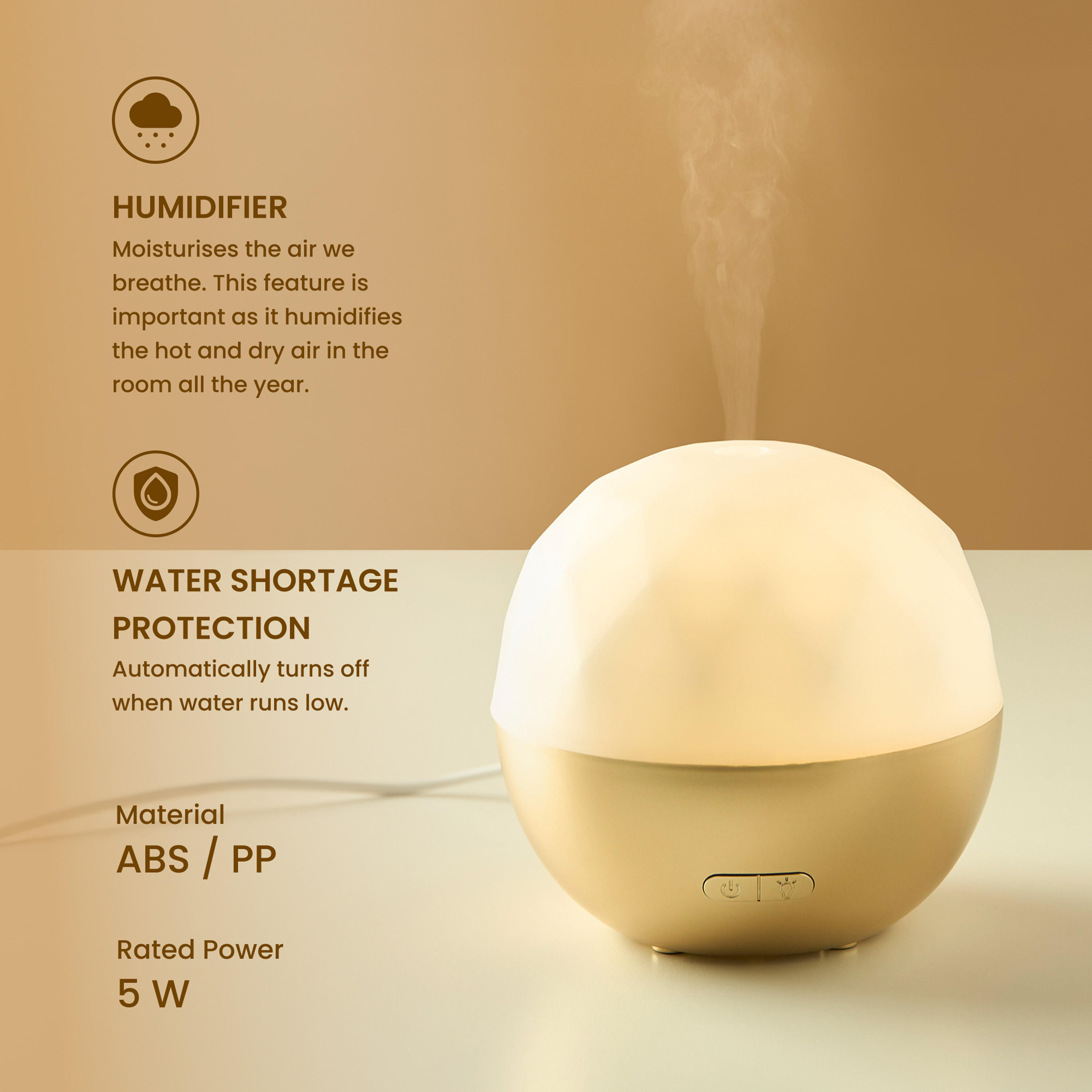 Dual Tone Dome Electric Aroma Diffuser - 300 ml-household-homefragrance-airrevitalisersandhumidifiers-image-2