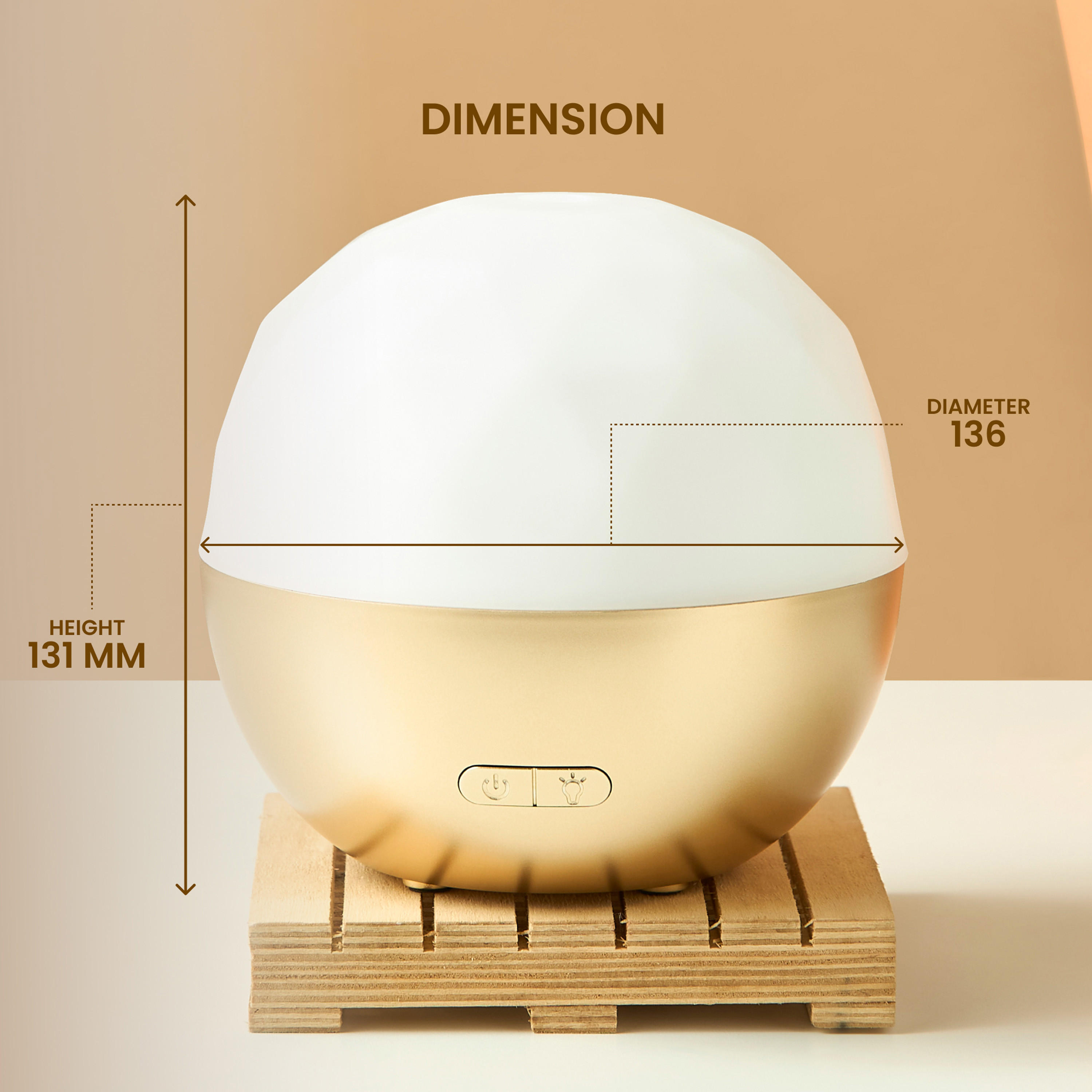 Dual Tone Dome Electric Aroma Diffuser - 300 ml-household-homefragrance-airrevitalisersandhumidifiers-image-5