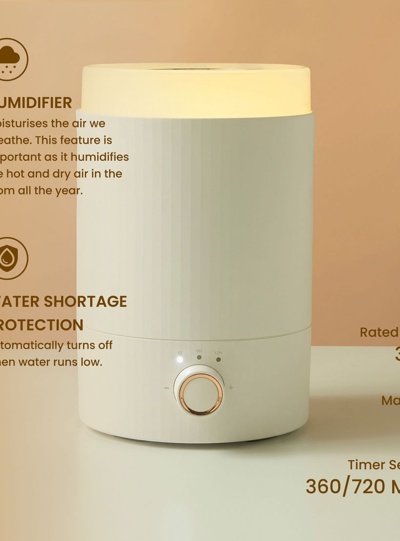 Ribbed Snowy Electrical Diffuser - 2 L-household-homefragrance-airrevitalisersandhumidifiers-image-2