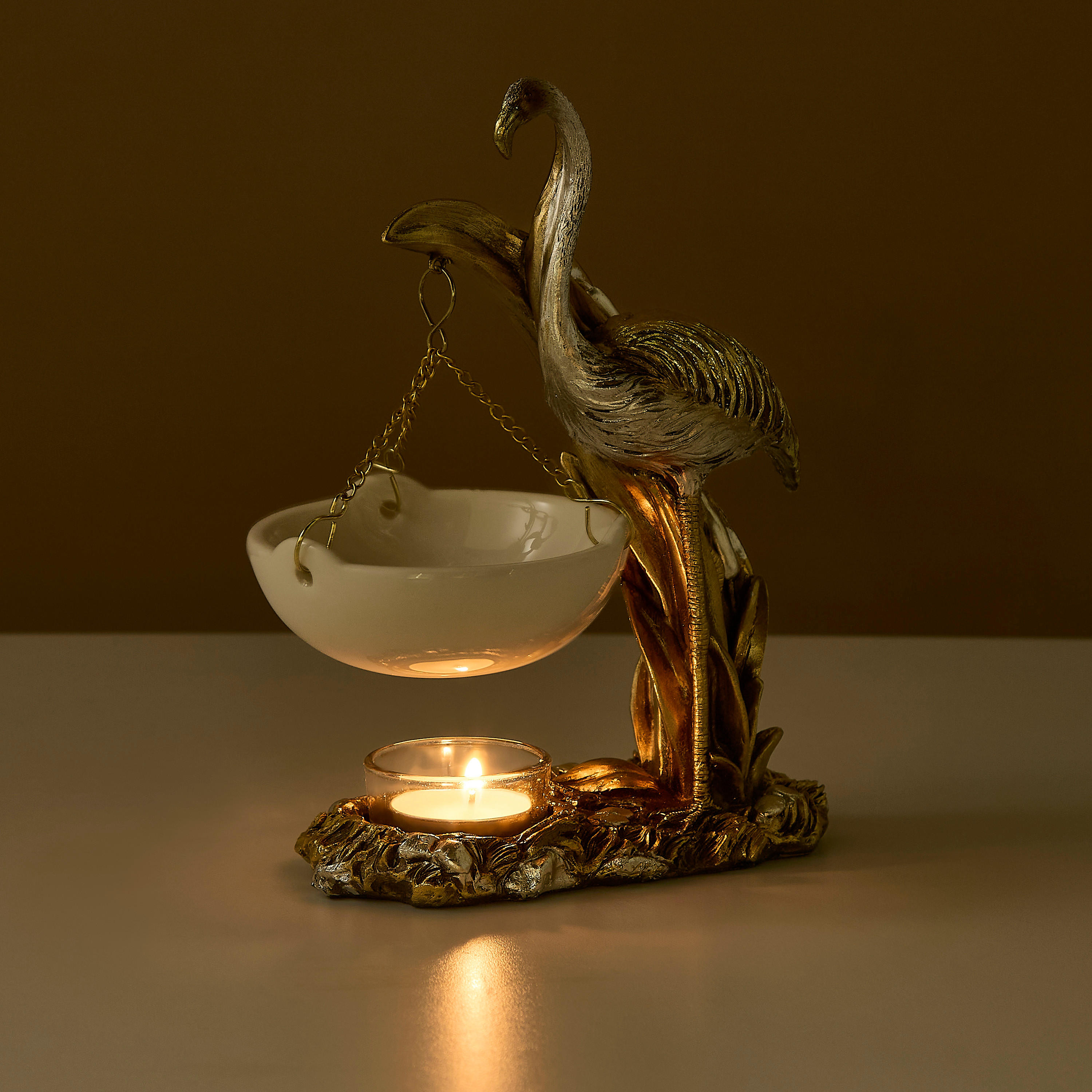 Crane Accent Ceramic Oil Burner - 15x8x20 cm-household-homefragrance-burners-image-2