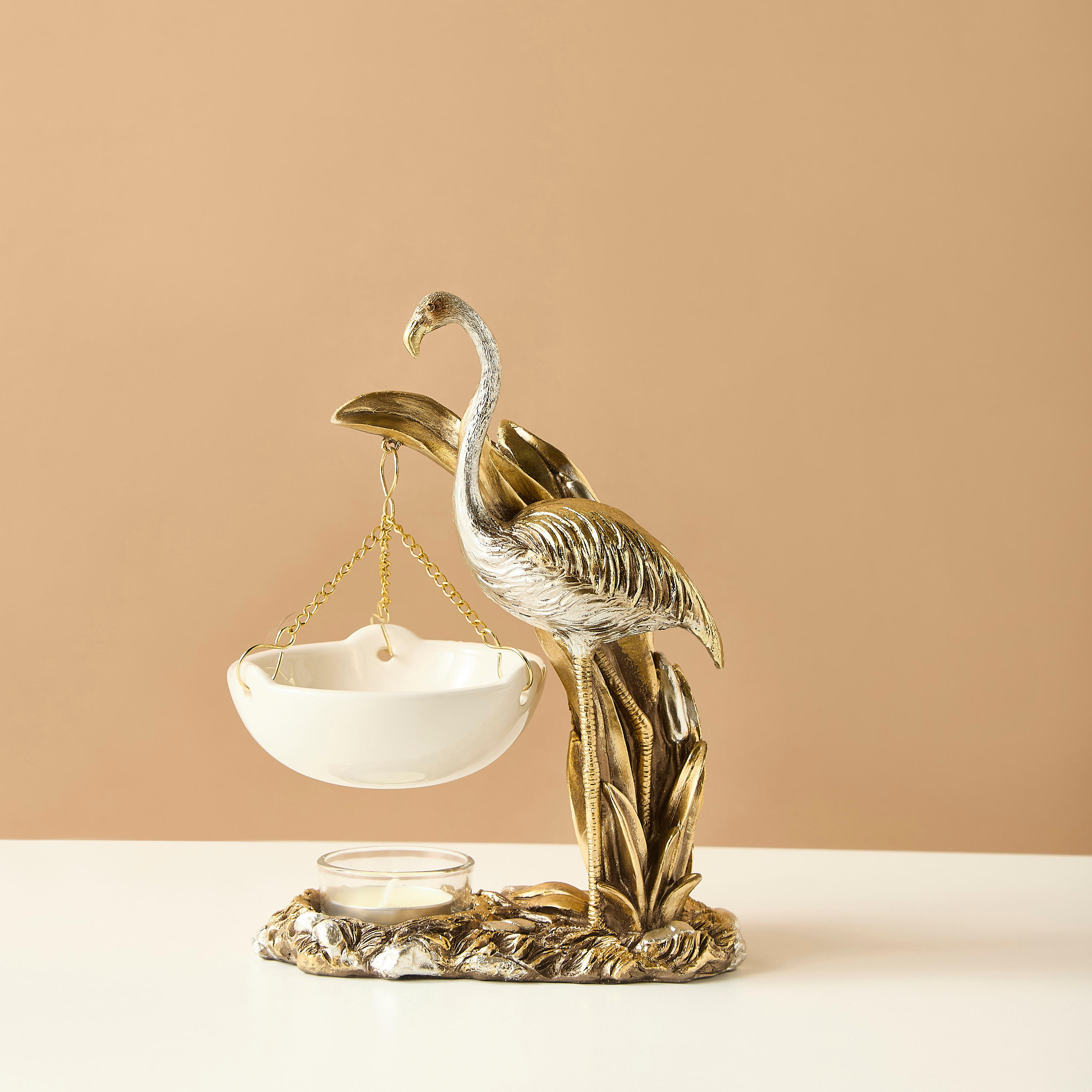 Crane Accent Ceramic Oil Burner - 15x8x20 cm-household-homefragrance-burners-image-3