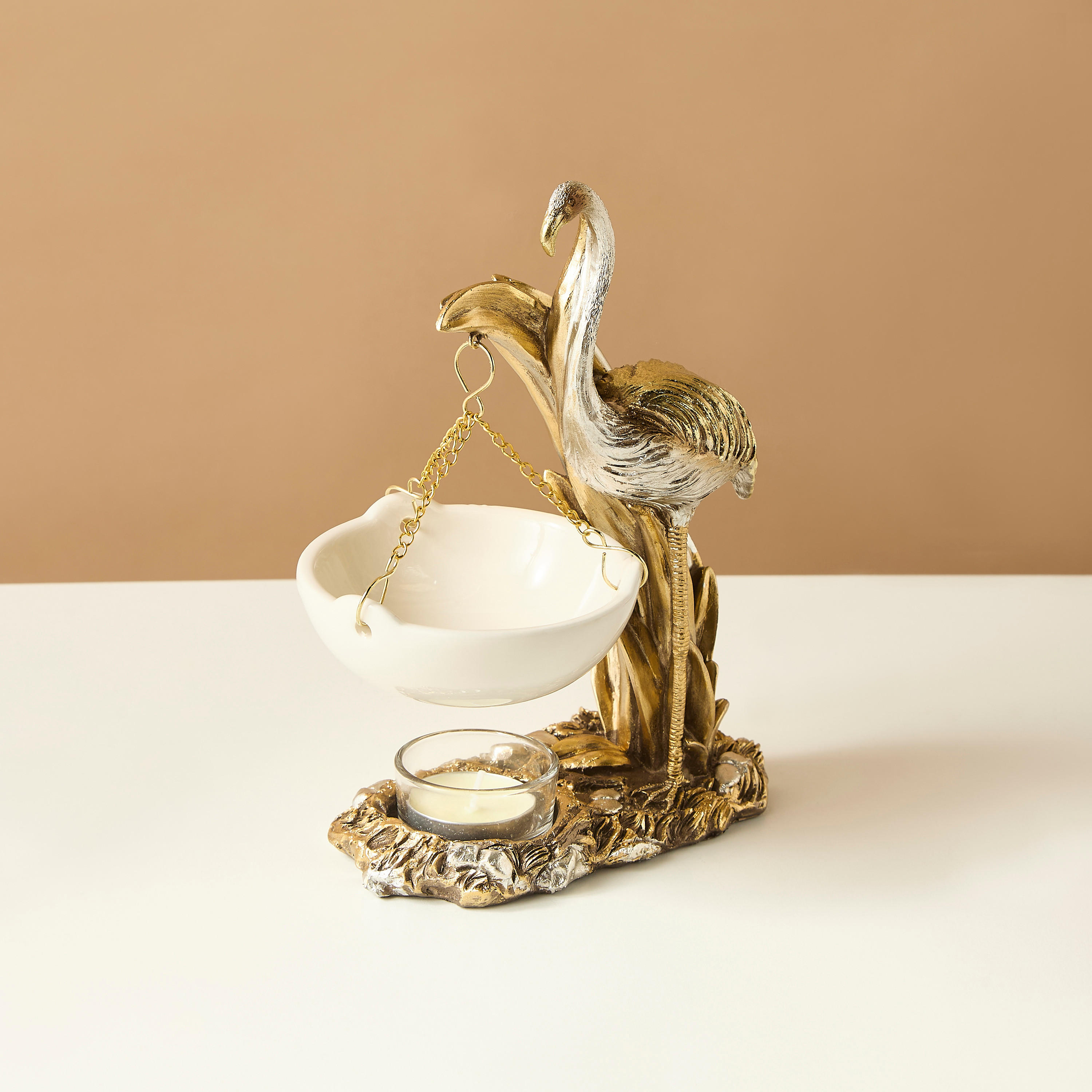Crane Accent Ceramic Oil Burner - 15x8x20 cm-household-homefragrance-burners-image-4