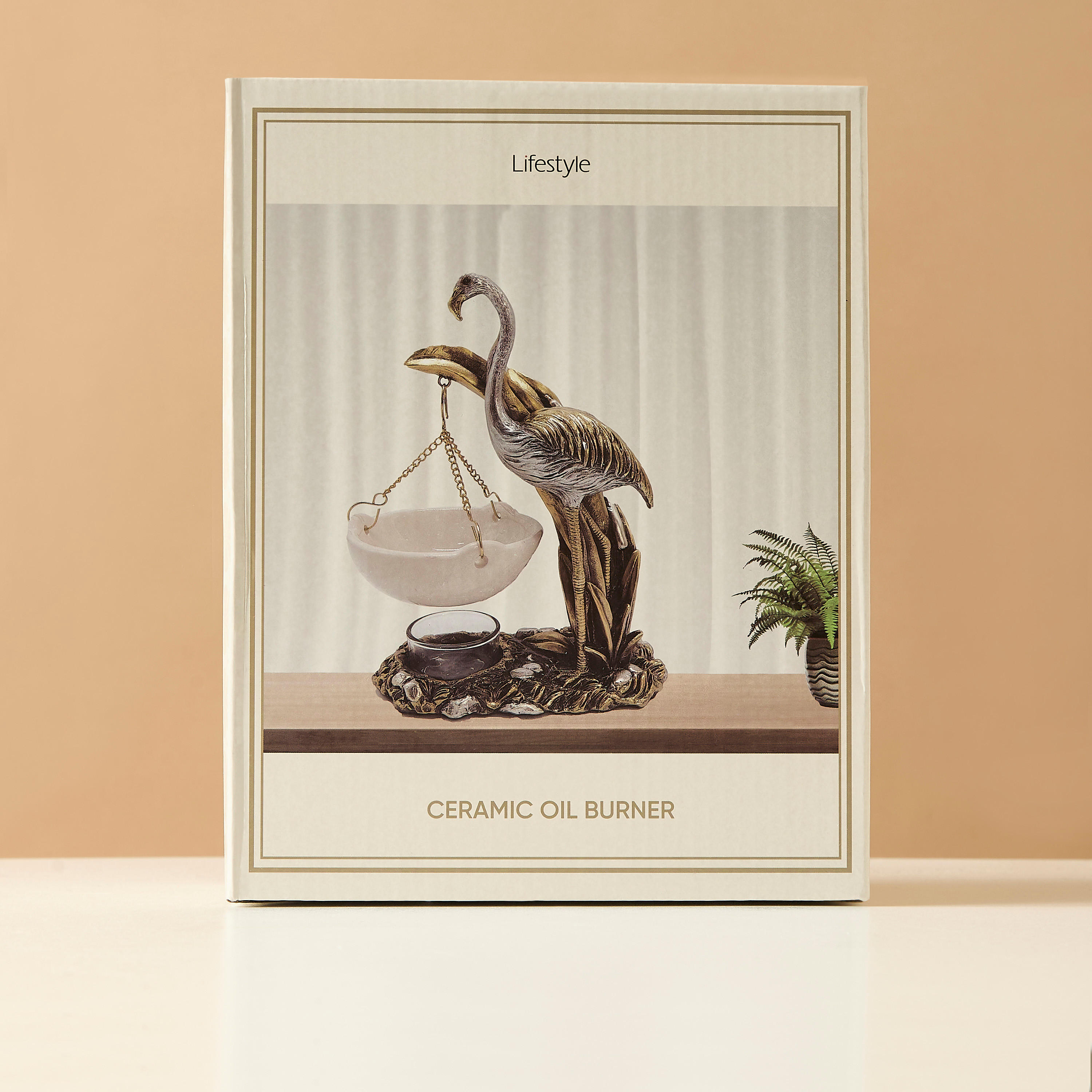 Crane Accent Ceramic Oil Burner - 15x8x20 cm-household-homefragrance-burners-image-7