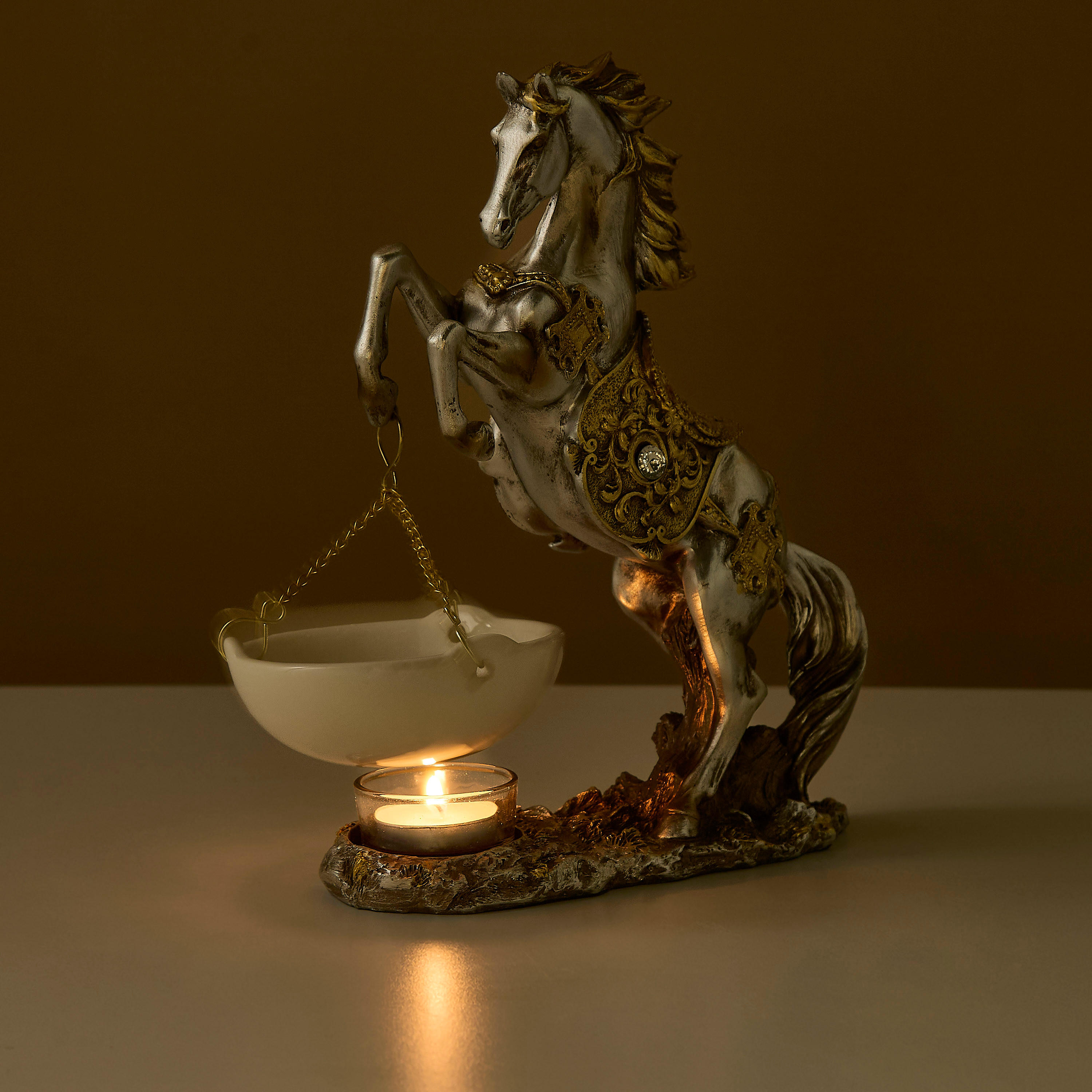 Horse Accent Oil Burner - 19x7x24 cms-household-homefragrance-burners-image-2