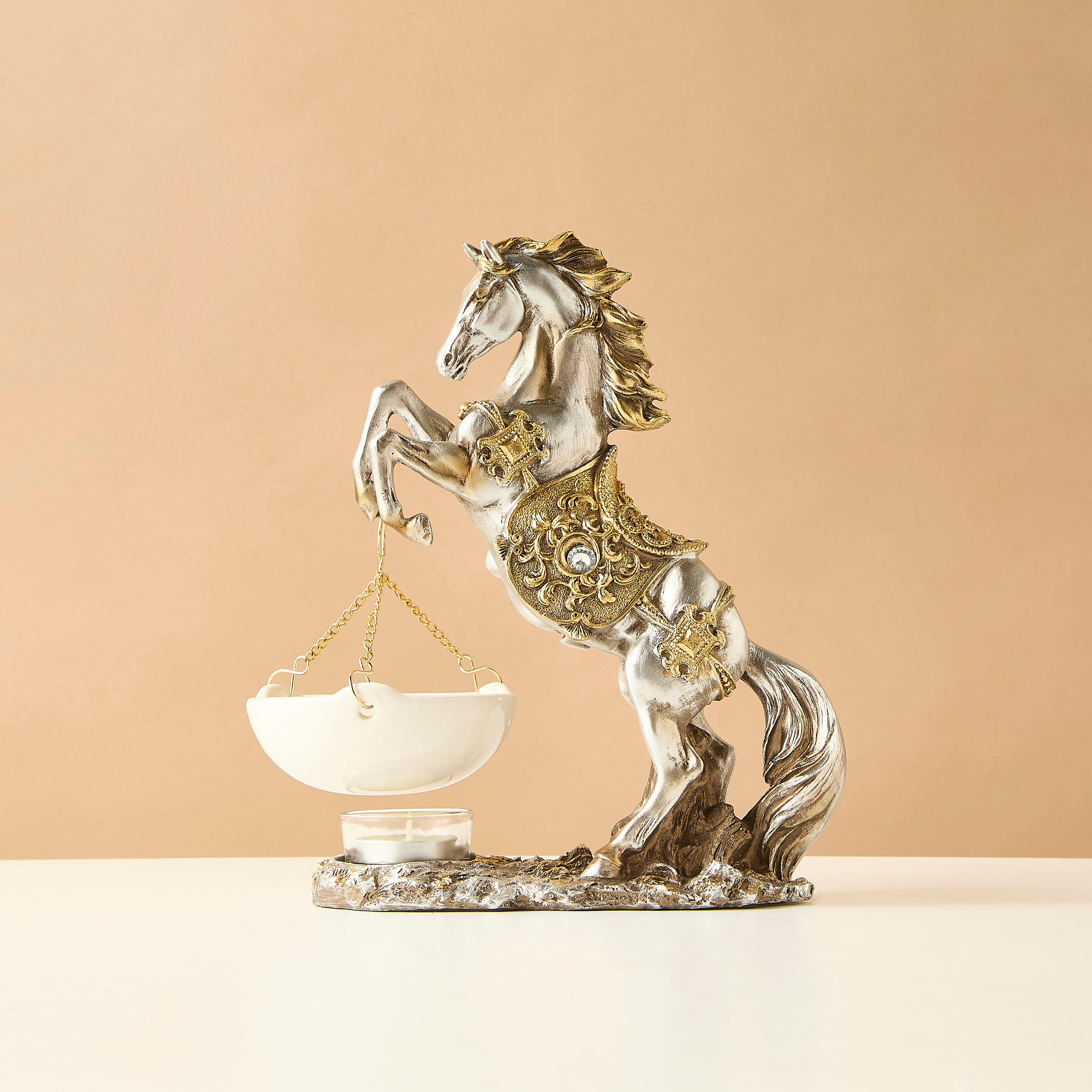 Horse Accent Oil Burner - 19x7x24 cms-household-homefragrance-burners-image-3