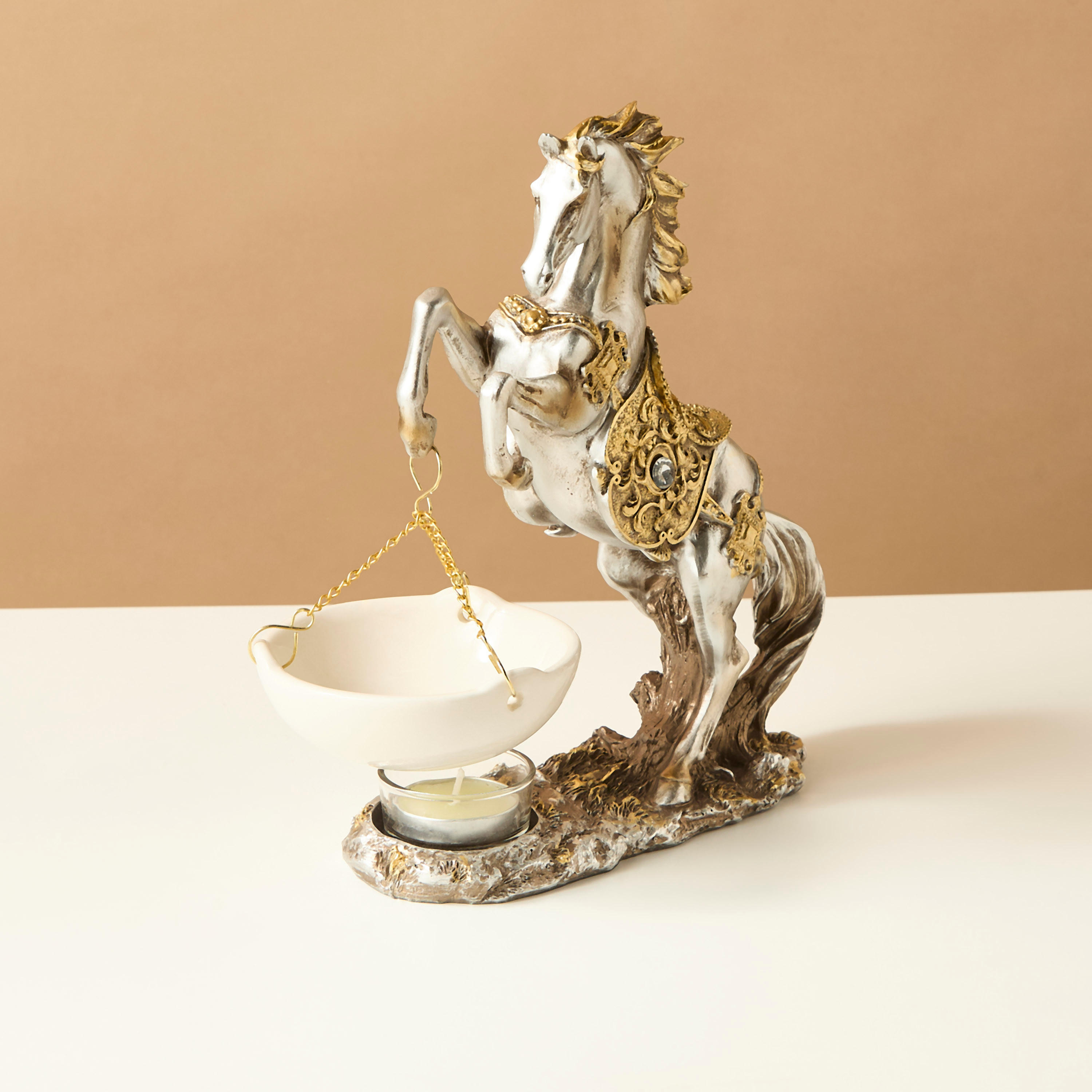 Horse Accent Oil Burner - 19x7x24 cms-household-homefragrance-burners-image-4