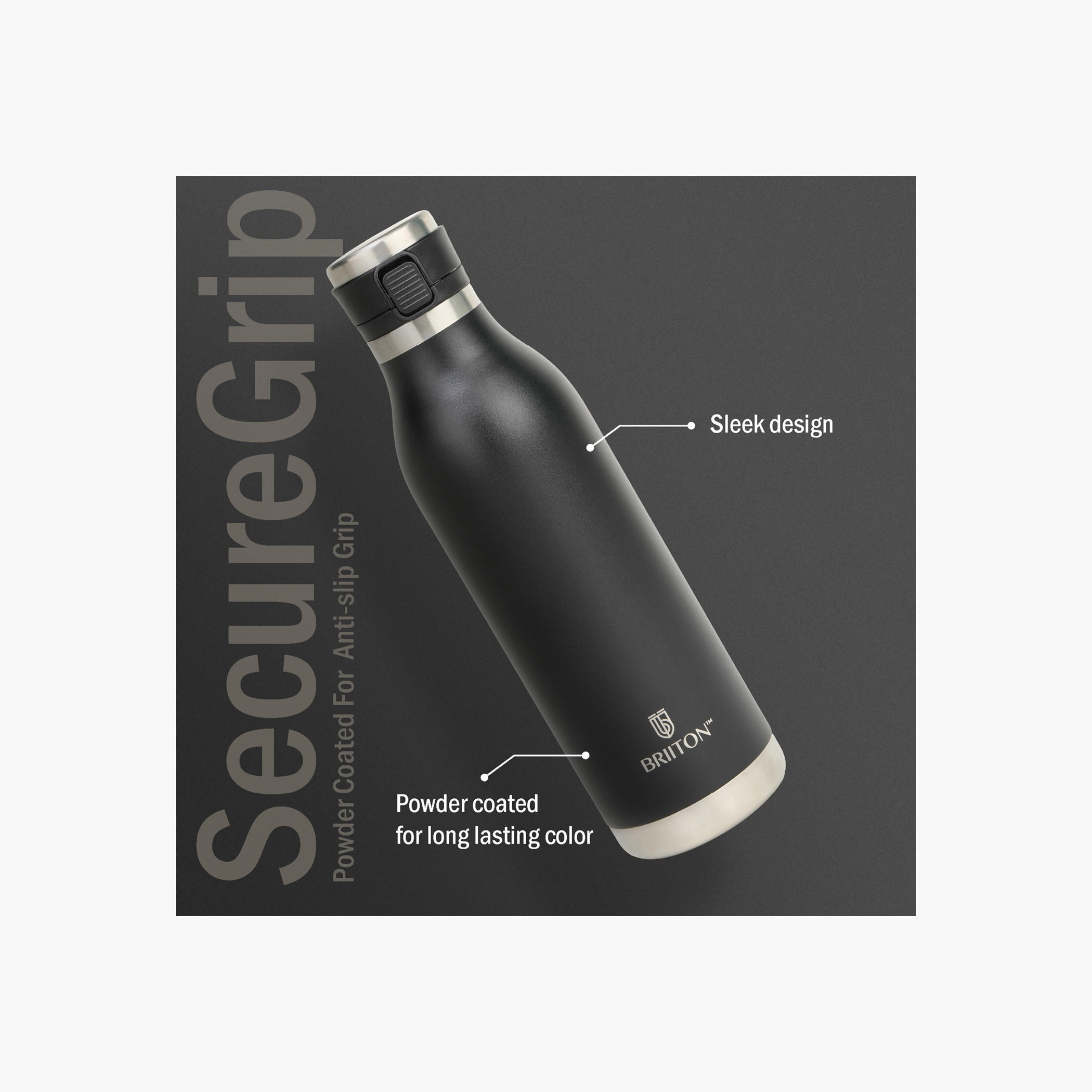 Briiton Logo Print Insulated Stainless Steel Water Bottle - 750 ml-household-dining-drinkserveware-bottles-image-2