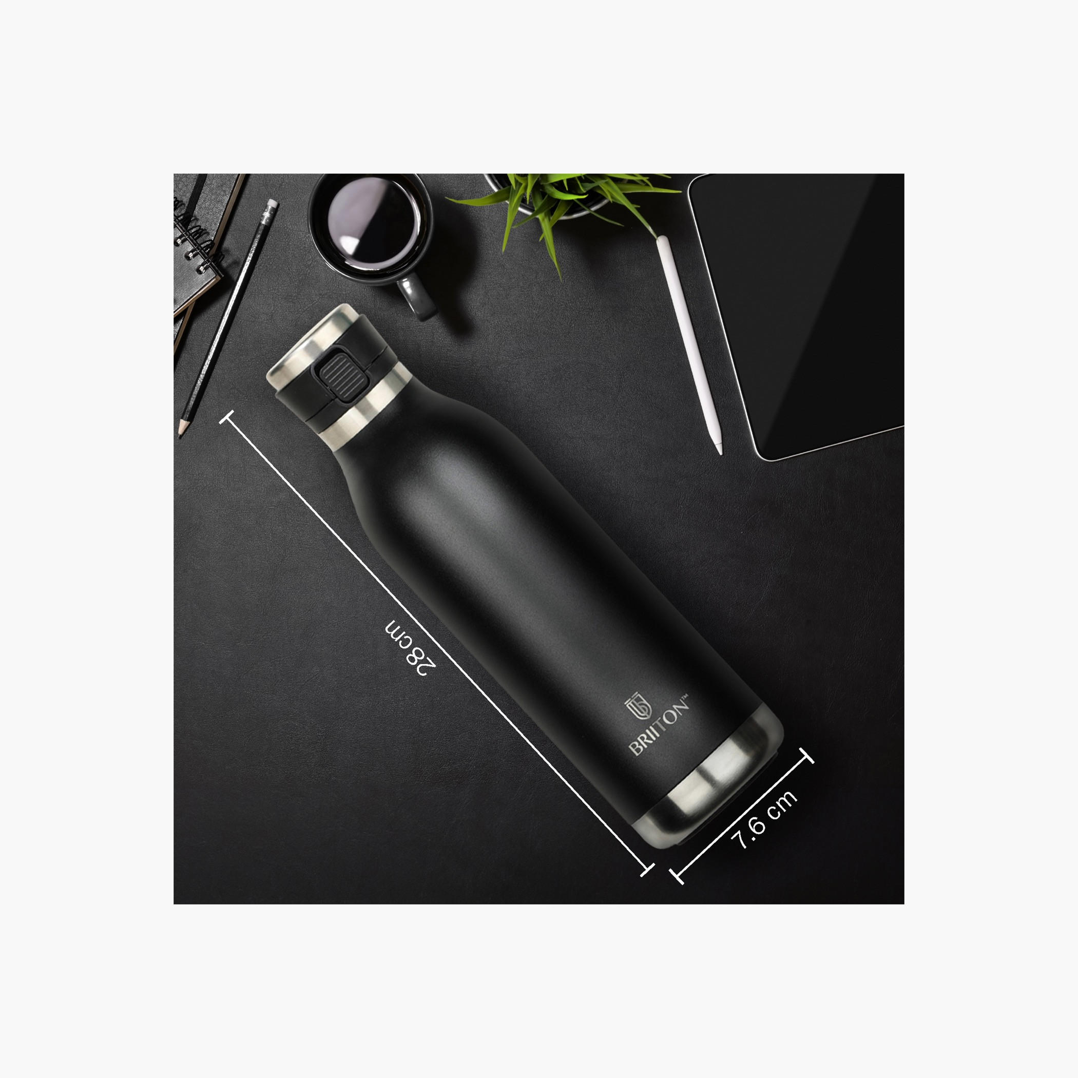 Briiton Logo Print Insulated Stainless Steel Water Bottle - 750 ml-household-dining-drinkserveware-bottles-image-3