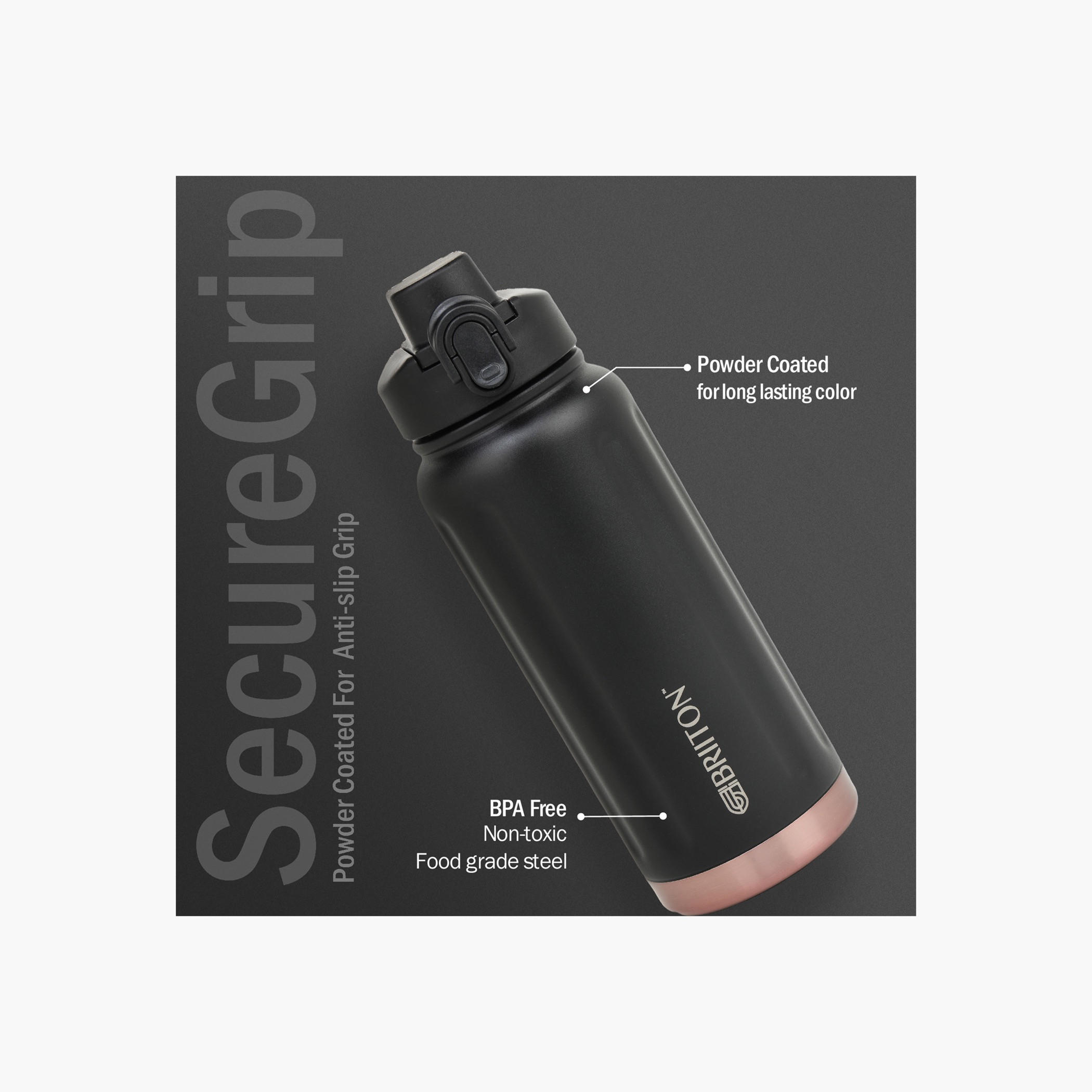 Briiton Logo Print Insulated Stainless Steel Water Bottle - 750 ml-household-dining-drinkserveware-bottles-image-2