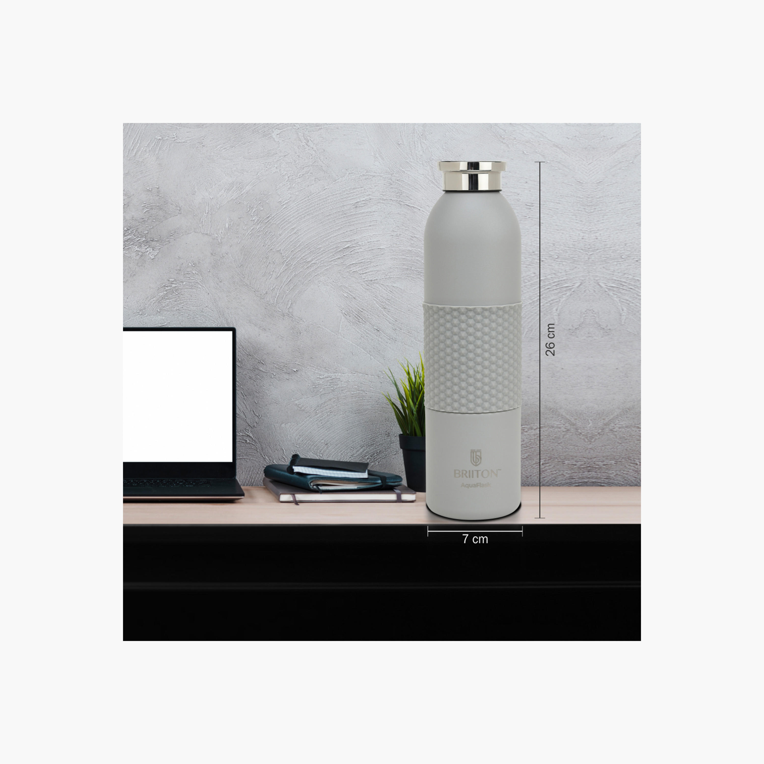 قارورة مياه ستانلس ستيل عازلة بطبعات شعار من بريتون - 620 مل-household-dining-drinkserveware-bottles-image-3