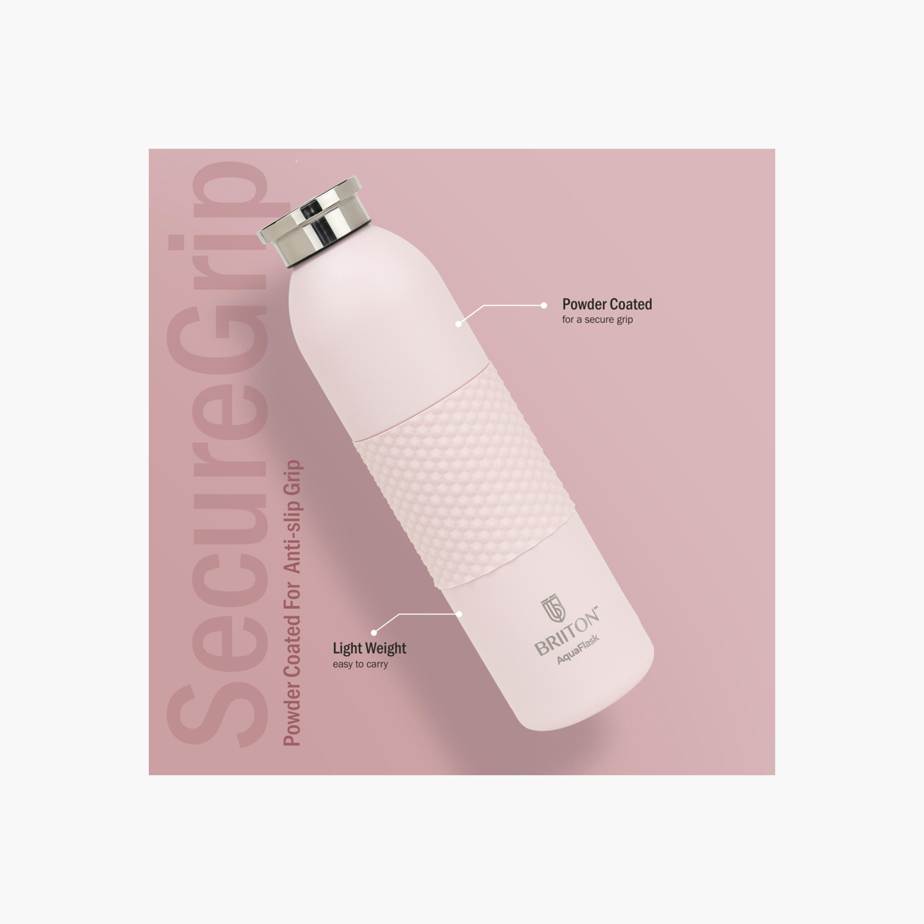 Briiton Logo Print Insulated Stainless Steel Water Bottle - 620 ml-household-dining-drinkserveware-bottles-image-2