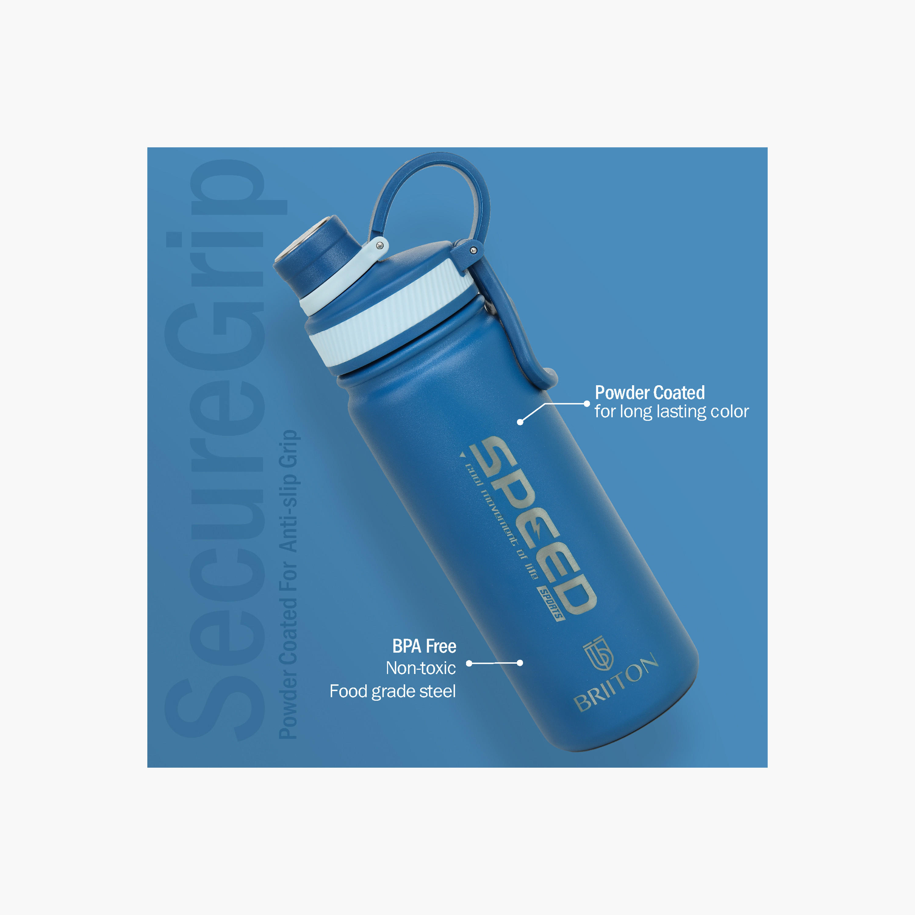 Briiton Printed Insulated Stainless Steel Water Bottle - 750 ml-household-dining-drinkserveware-bottles-image-2