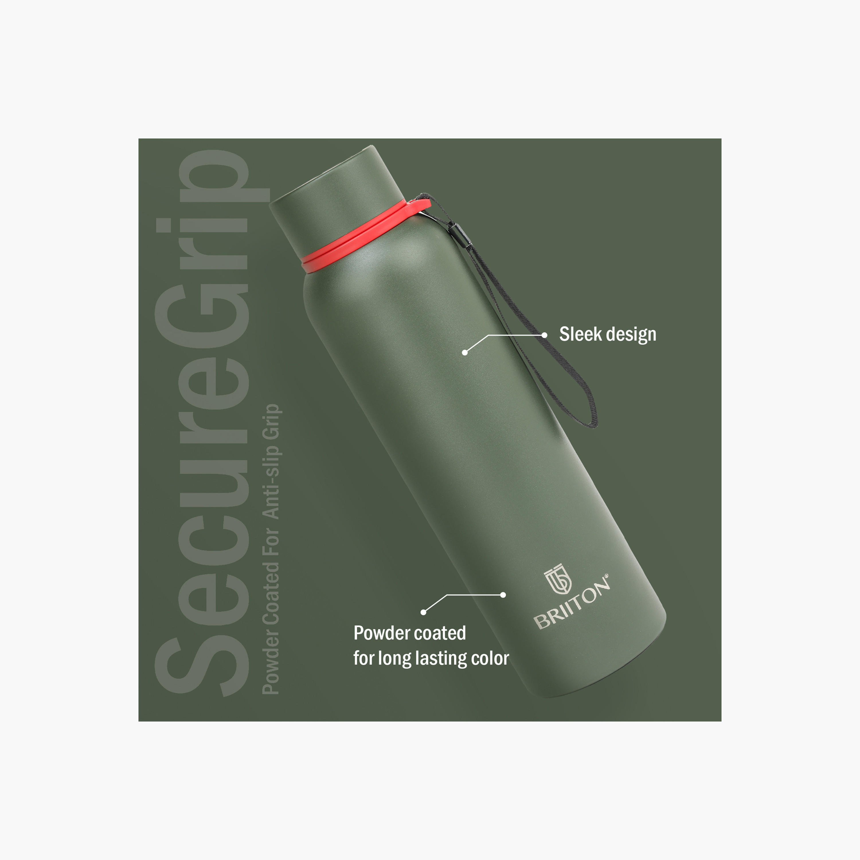 قارورة ماء ستانلس ستيل عازلة للحرارة بطبعات شعار من بريتون - 750 مل-household-dining-drinkserveware-bottles-image-2