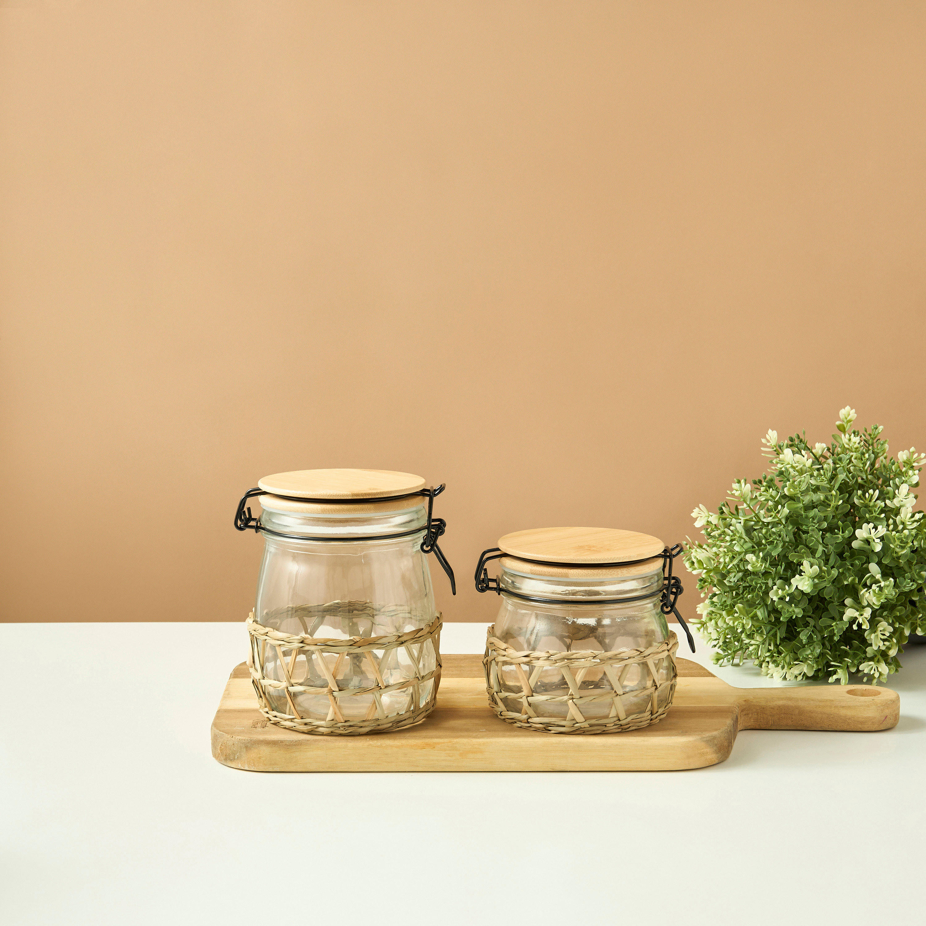 Glass 2-Piece Canister with Lid Set - 1.5 L-household-kitchen-foodstorage-containers-image-1