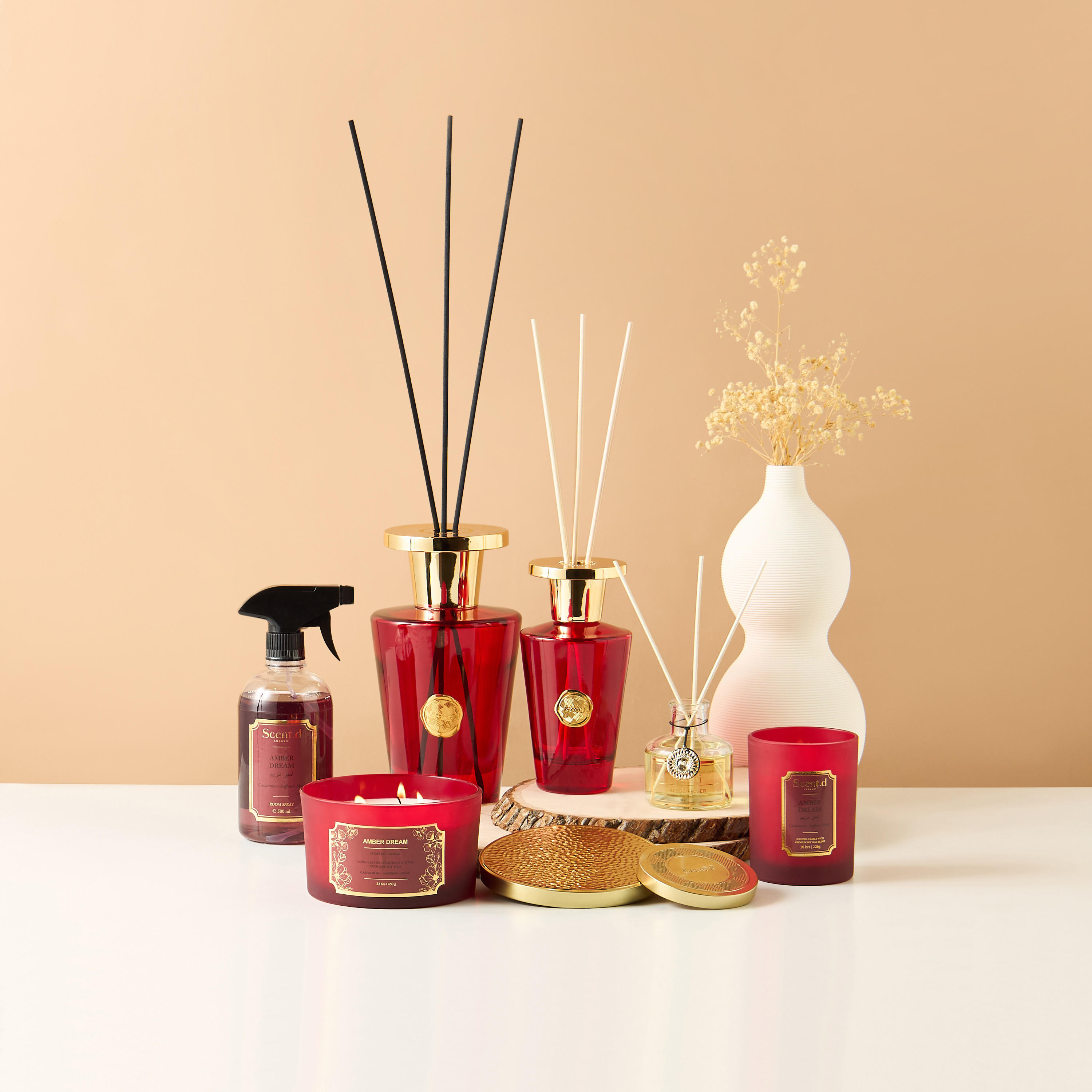 Scent.d Pomegranate Noir Scented 3-Wick Jar Candle - 450 gms-household-homefragrance-candles-image-4