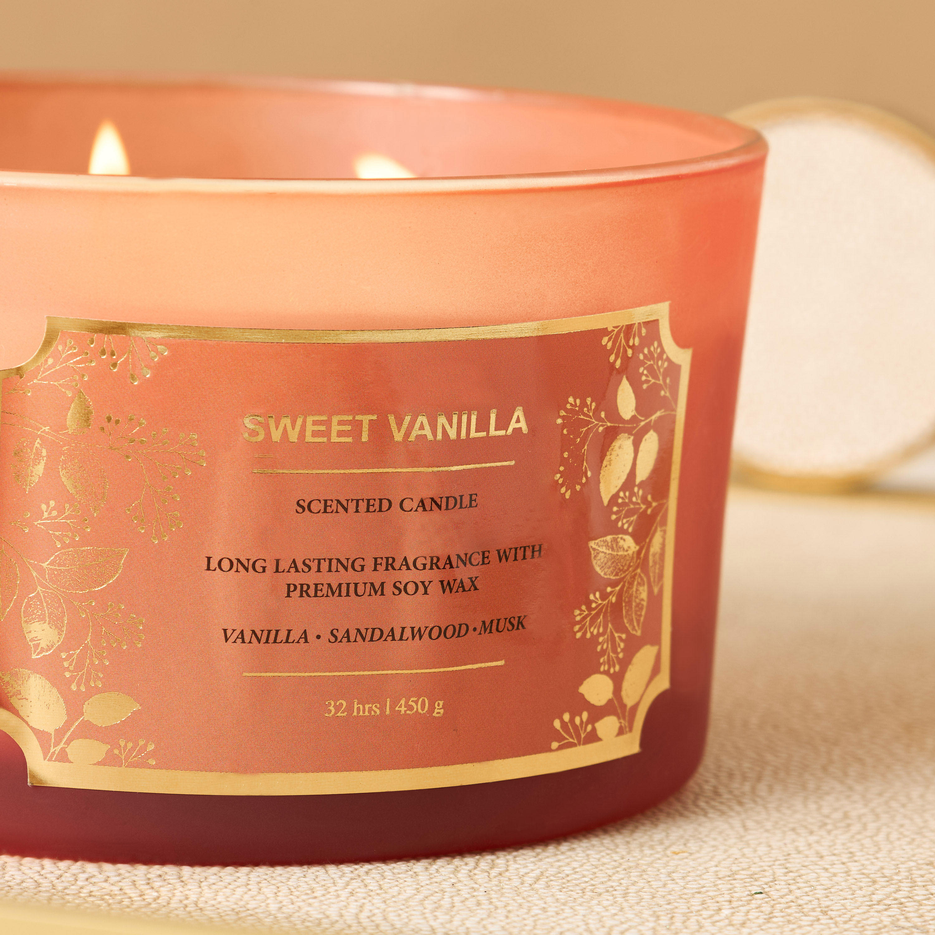 Scent.d Pomegranate Noir Scented 3-Wick Jar Candle - 450 gms-household-homefragrance-candles-image-3