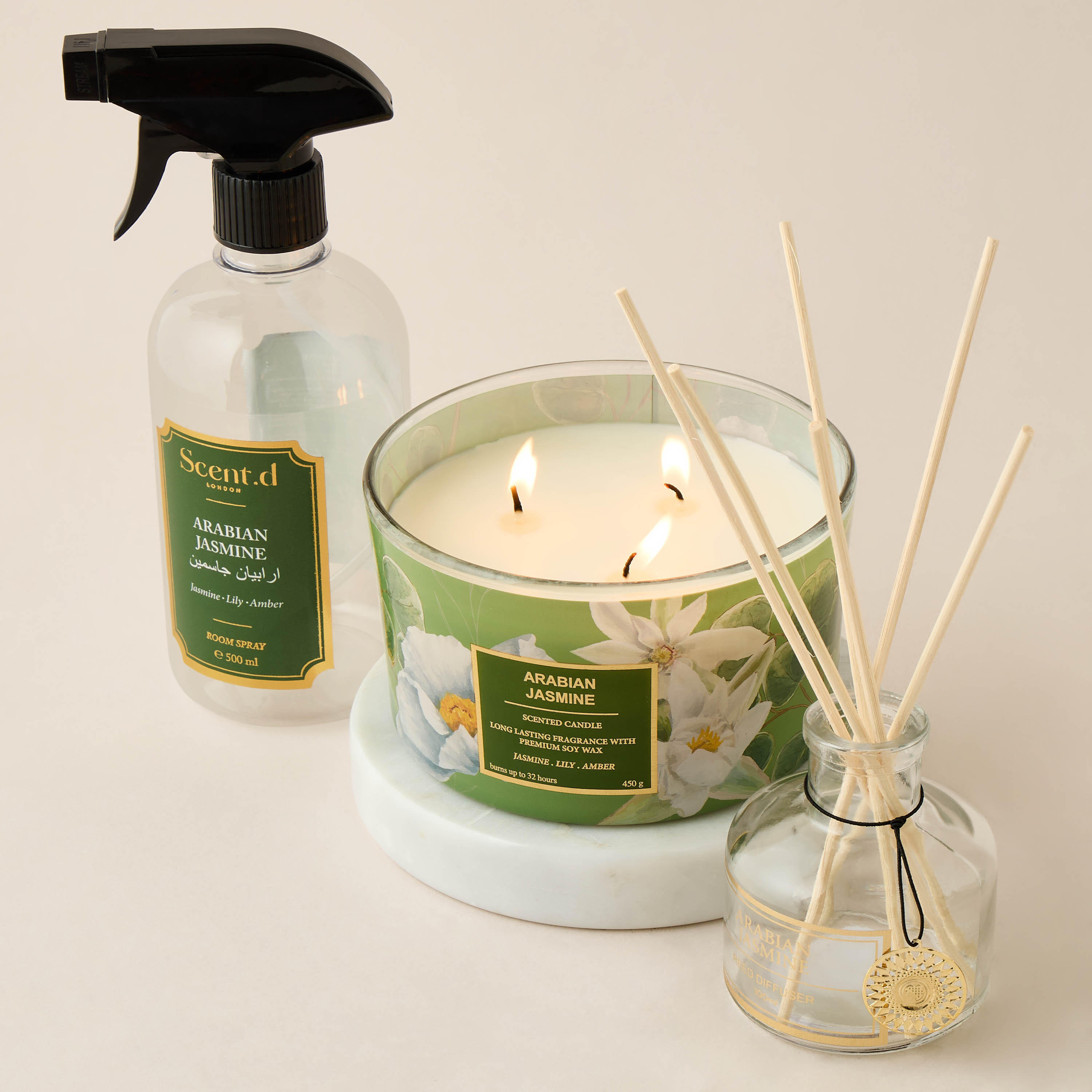 Scent.d London 3-Piece Arabian Jasmine Home Fragrance Gift Set-household-homefragrance-fragrancegiftset-image-3