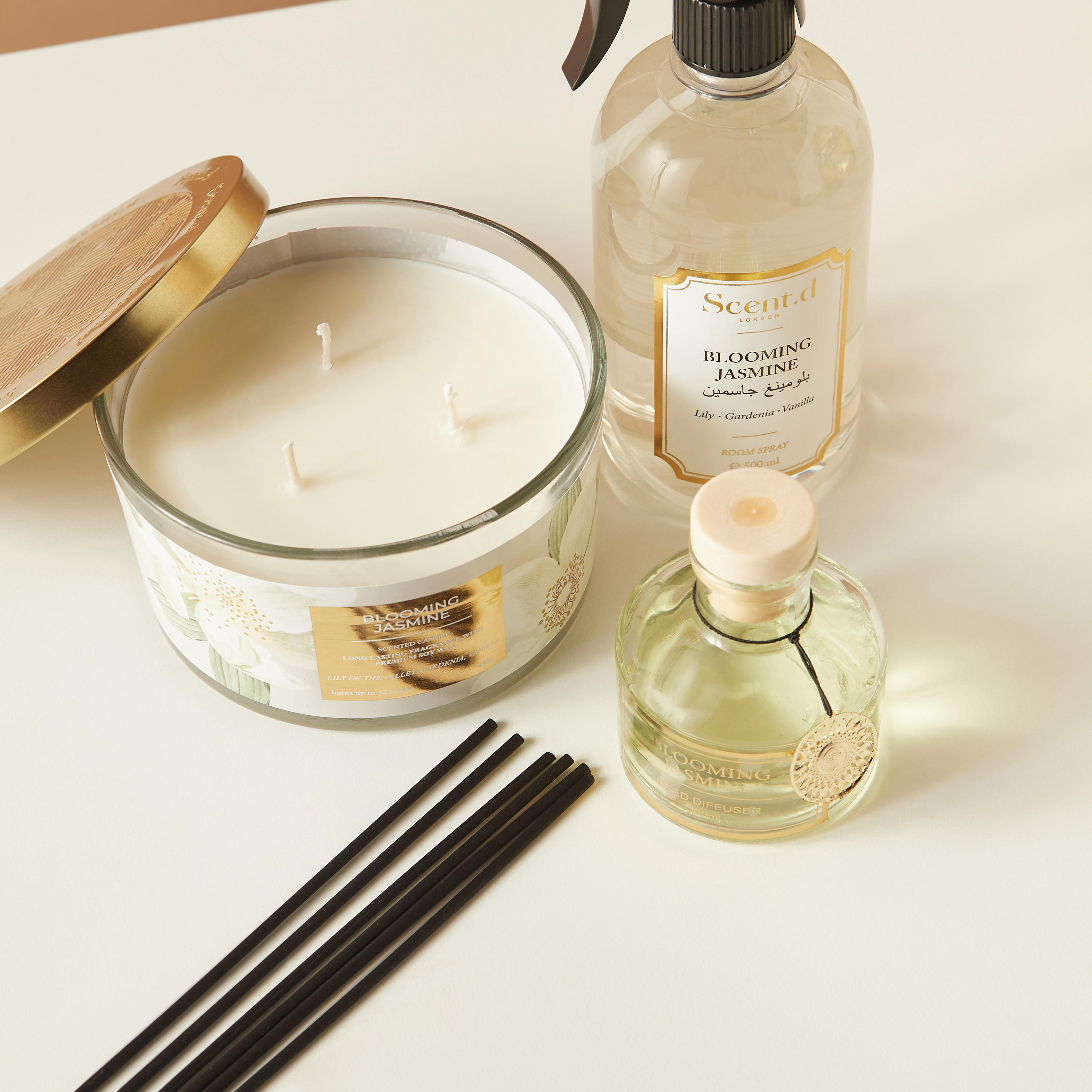 Scent.d London 3-Piece Arabian Jasmine Home Fragrance Gift Set-household-homefragrance-fragrancegiftset-image-5