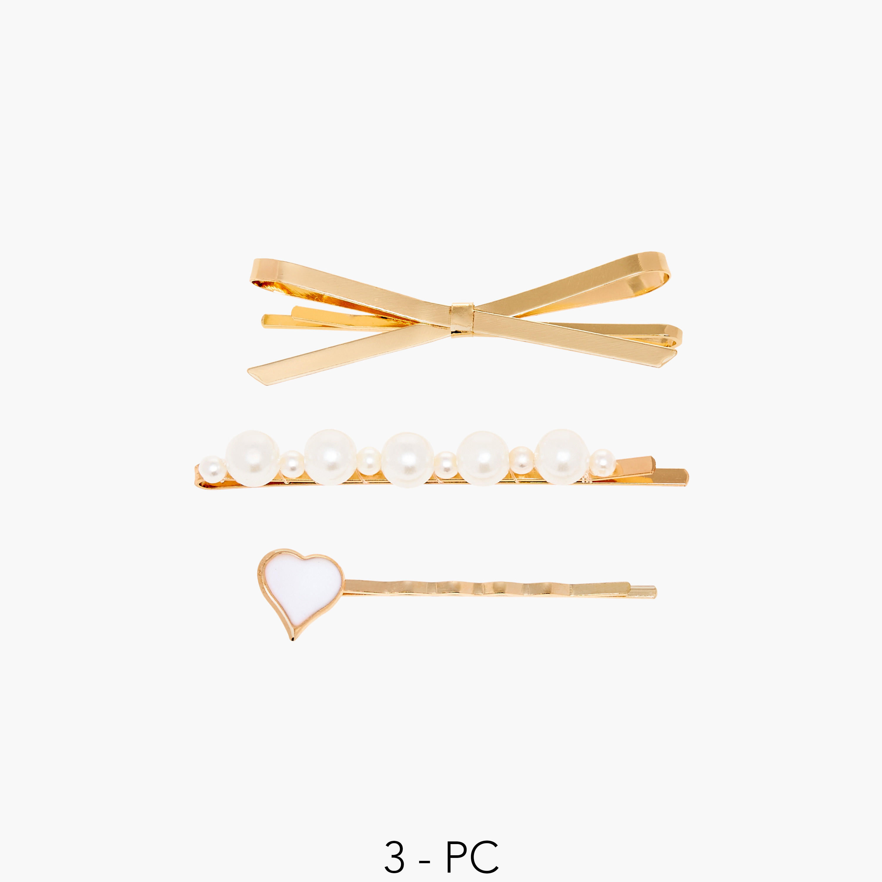 دبابيس شعر ميتاليك - طقم 3 قطع-women-hairaccessories-hairpins-image-1