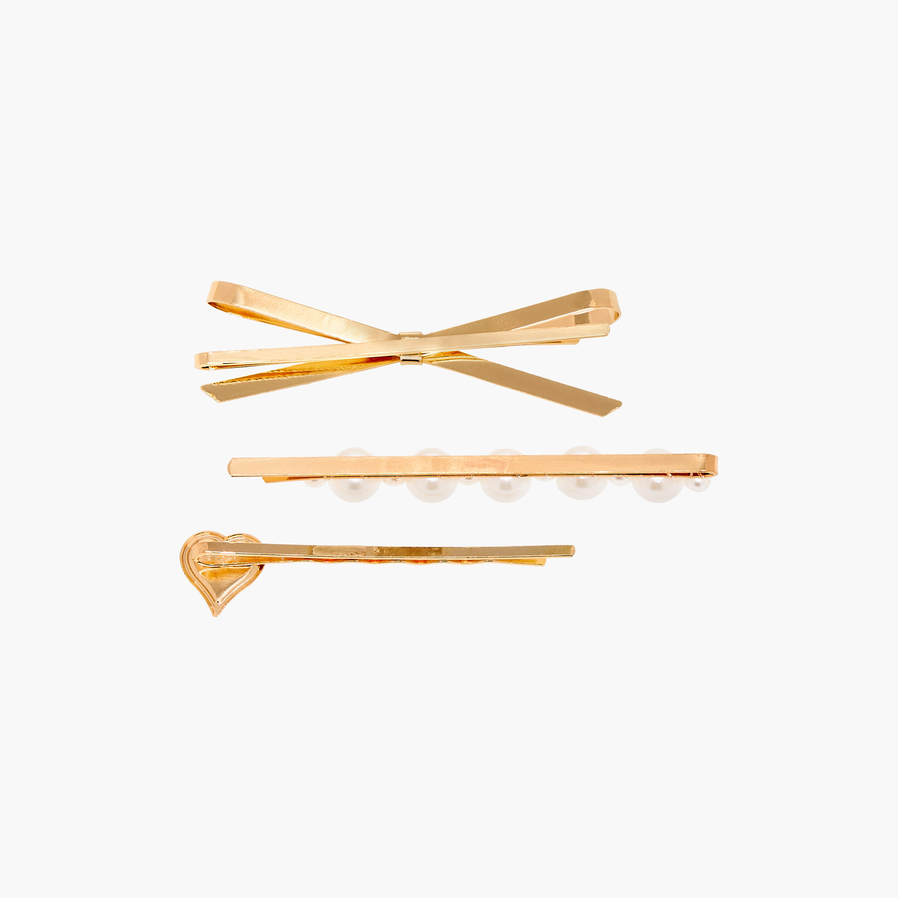 Assorted Metallic Hair Pin - Set of 3-women-hairaccessories-hairpins-image-3