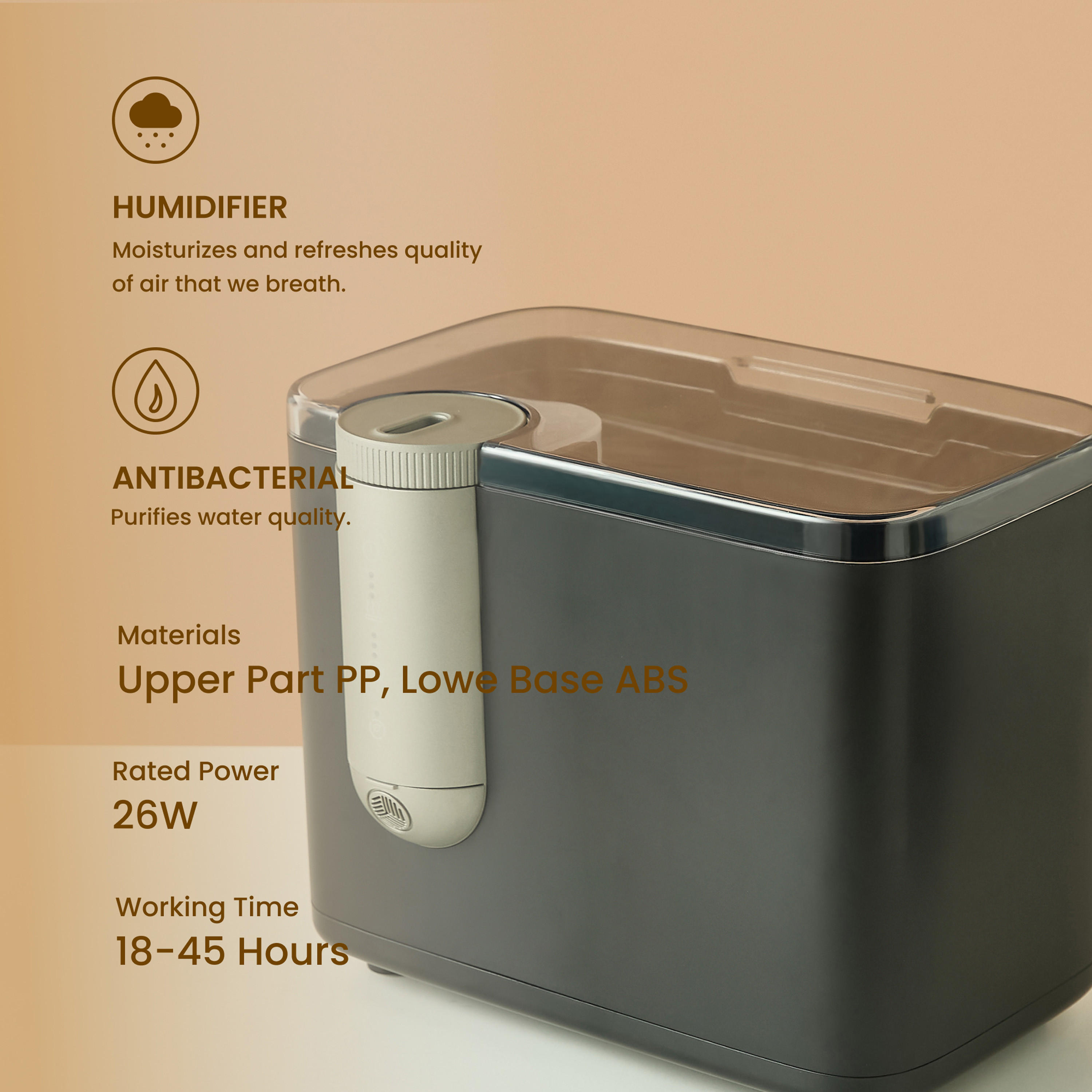 Majestic Ultrasonic Electrical Humidifier - 4.5 L-household-homefragrance-airrevitalisersandhumidifiers-image-3