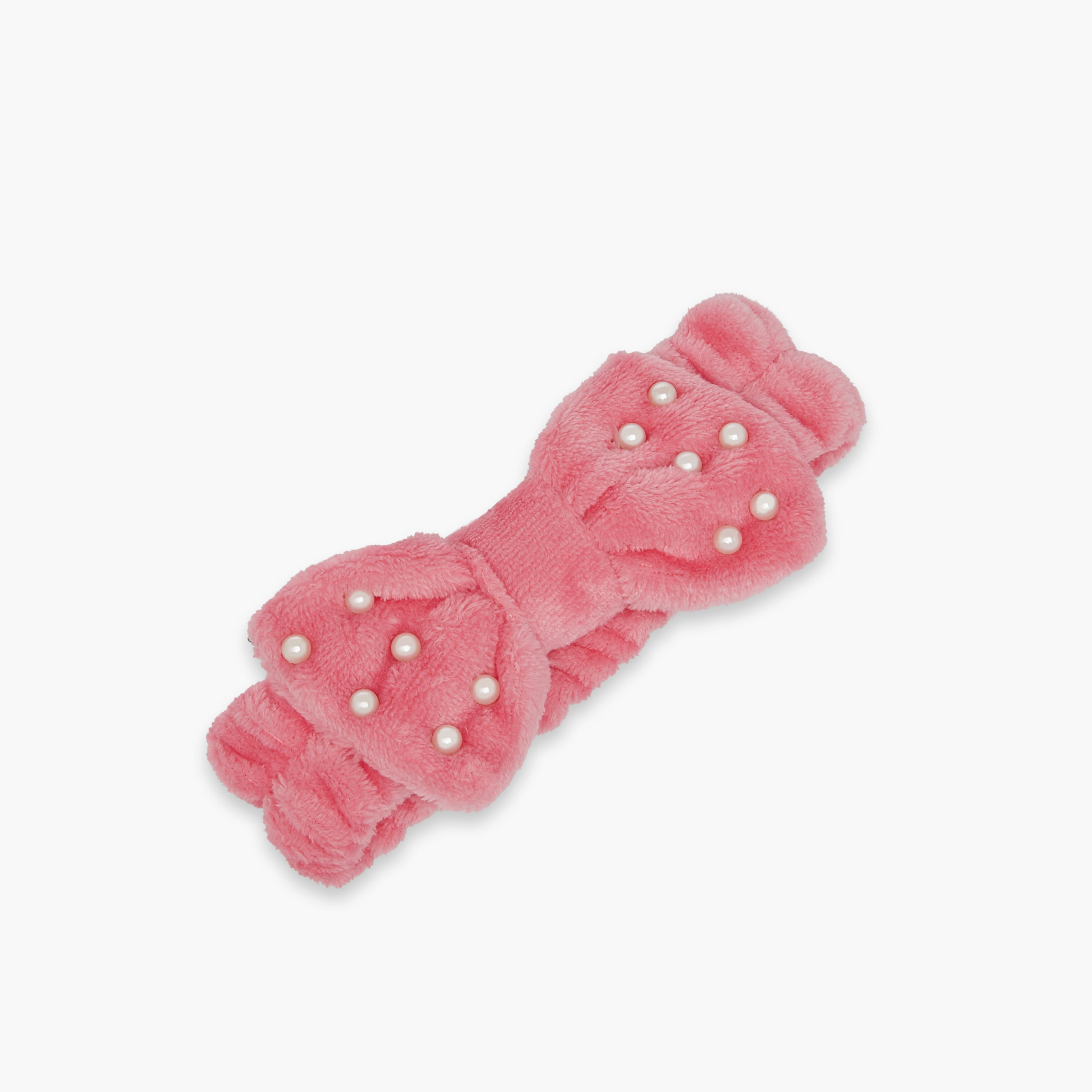 Maison de Base Pearl Accent Plush Makeup Headband-beautyandpersonalcare-hair-stylingtools-hairaccessories-image-1